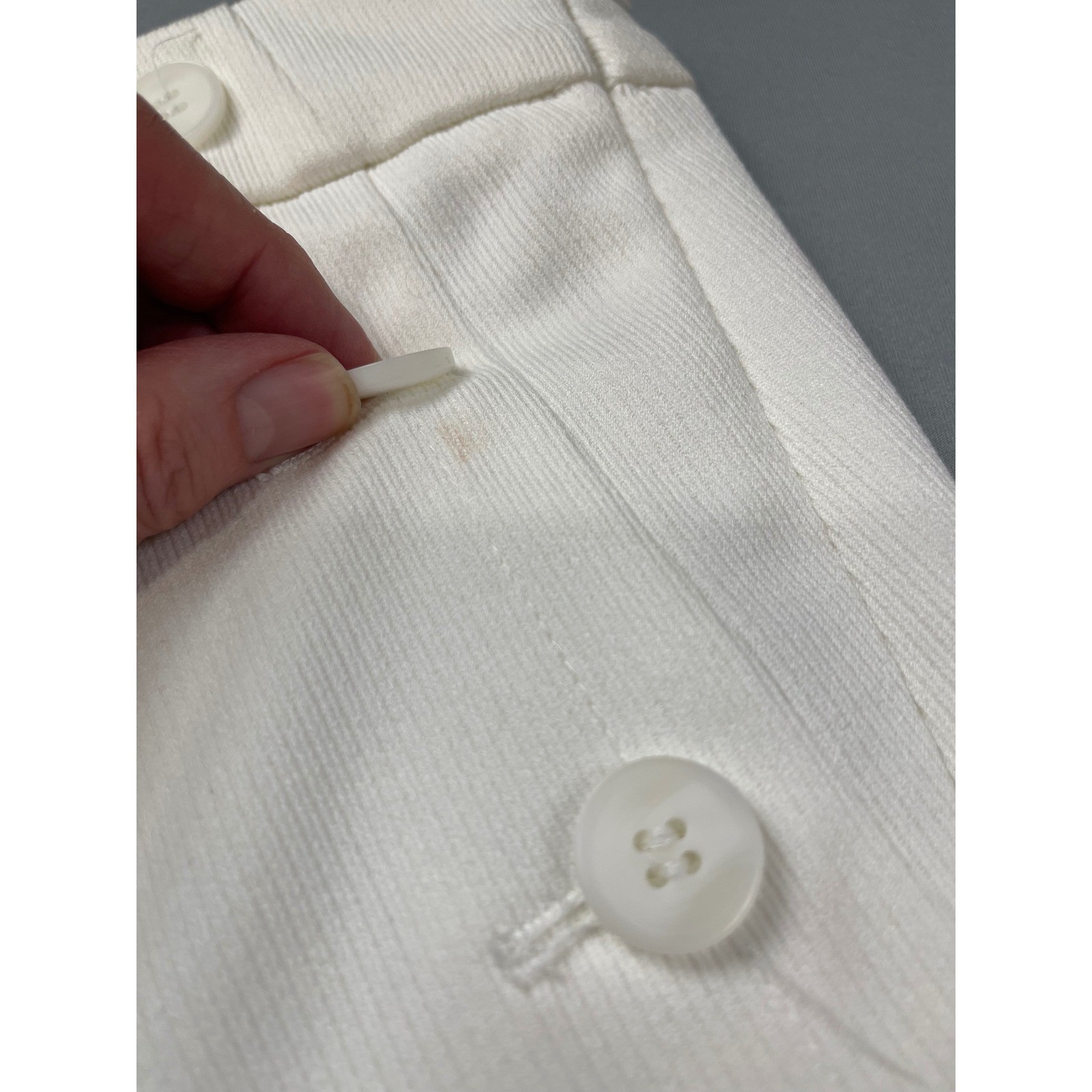 Ann Taylor Factory White Sailor Pants Wide Leg Side Zip Textured Size 14 NEW