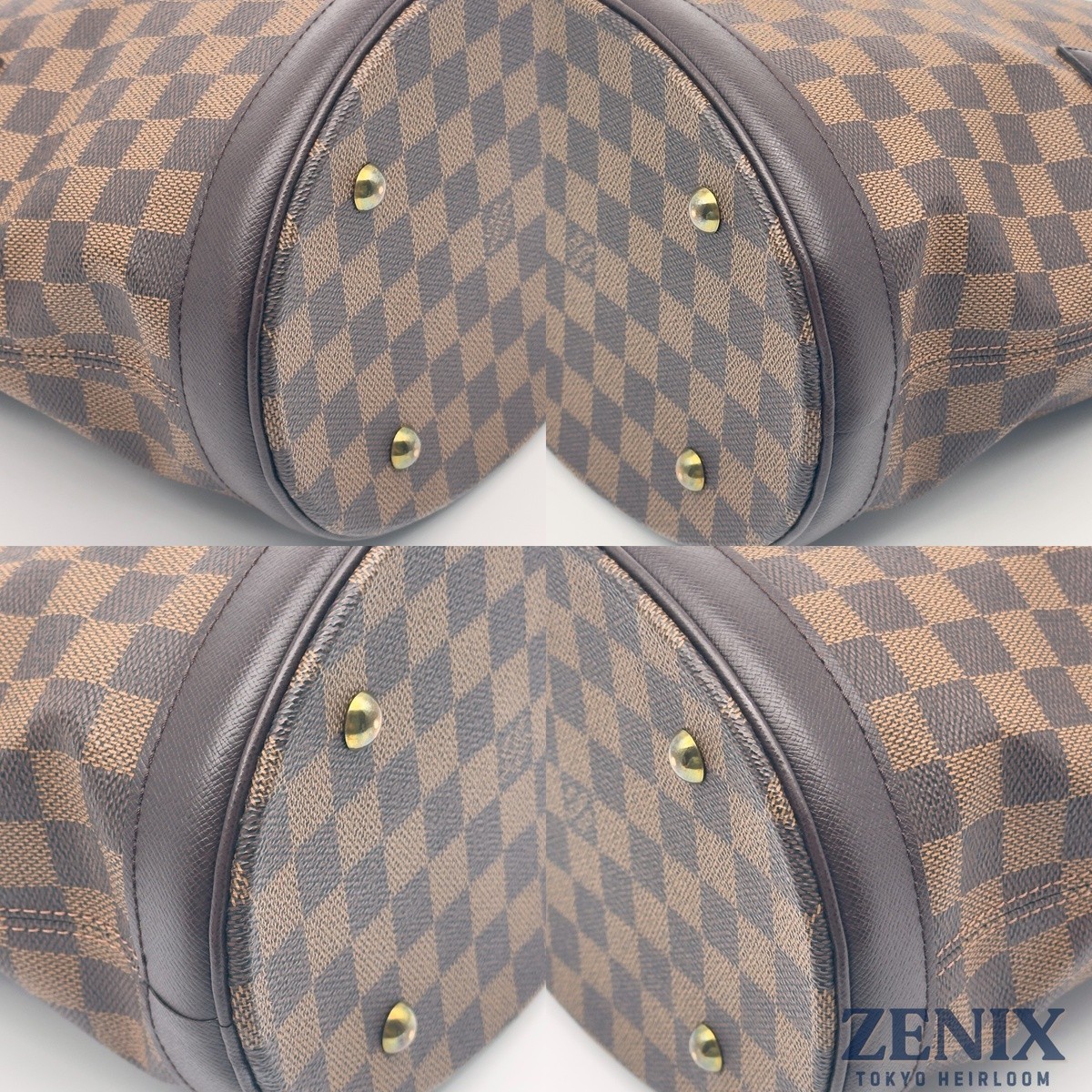USA-Made Louis Vuitton Marais Damier Ebene Canvas Leather Handbag N42240 2003 LV
