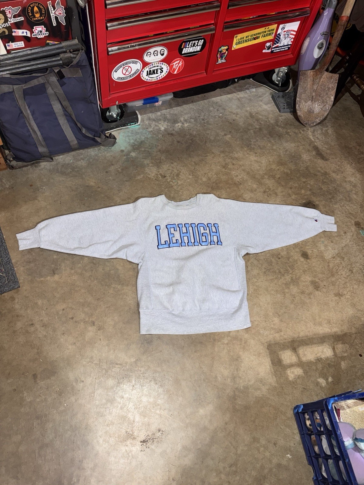 Vintage 1980s Champion Reverse Weave Lehigh University Crewneck