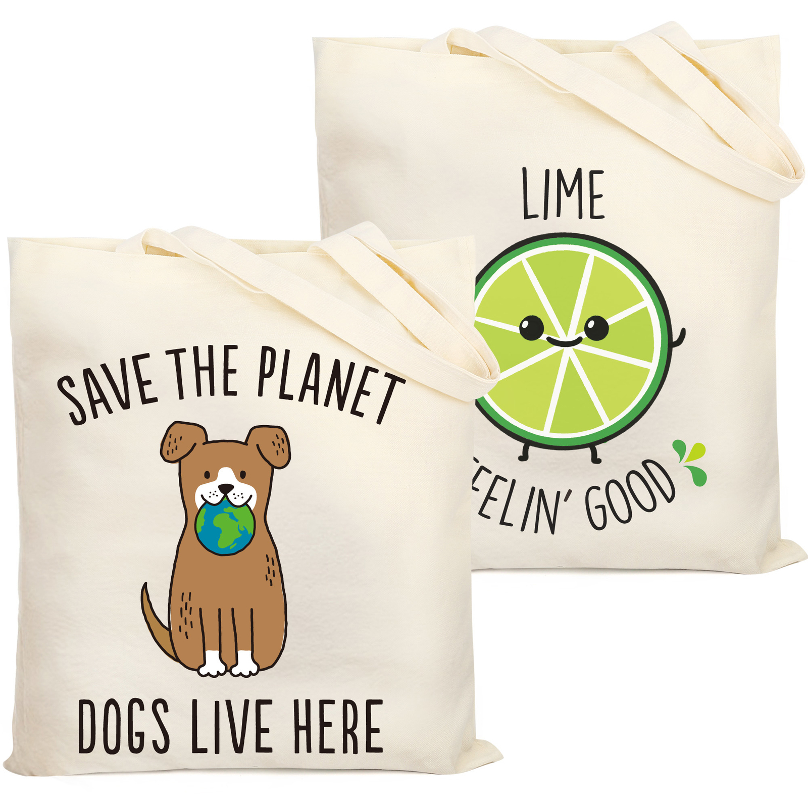 2PCS Large Cotton Shoulder Tote Bag Canvas shopping bag Casual Daily Bags Pack