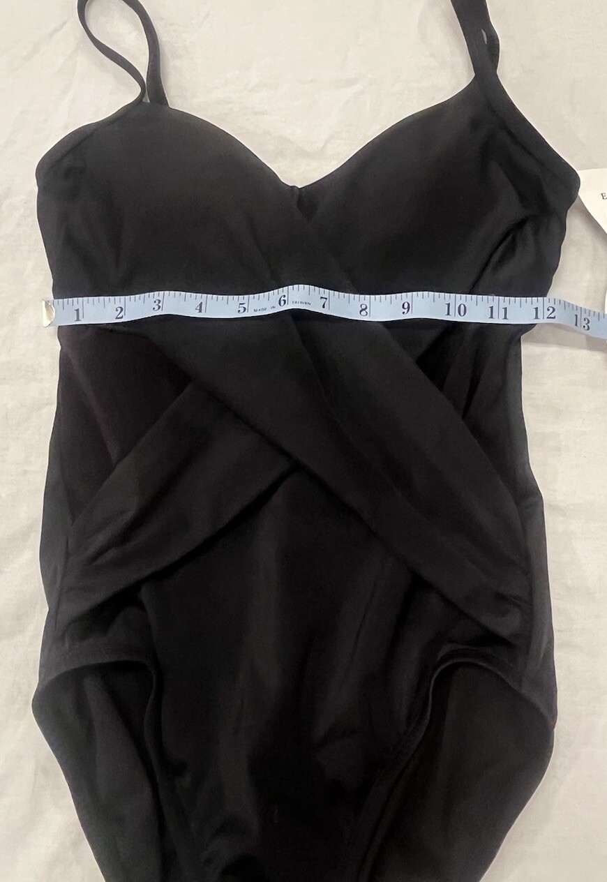 Embrace Your Curves By Miracle Brands Swimsuit Small Black Vacation Beach Pool