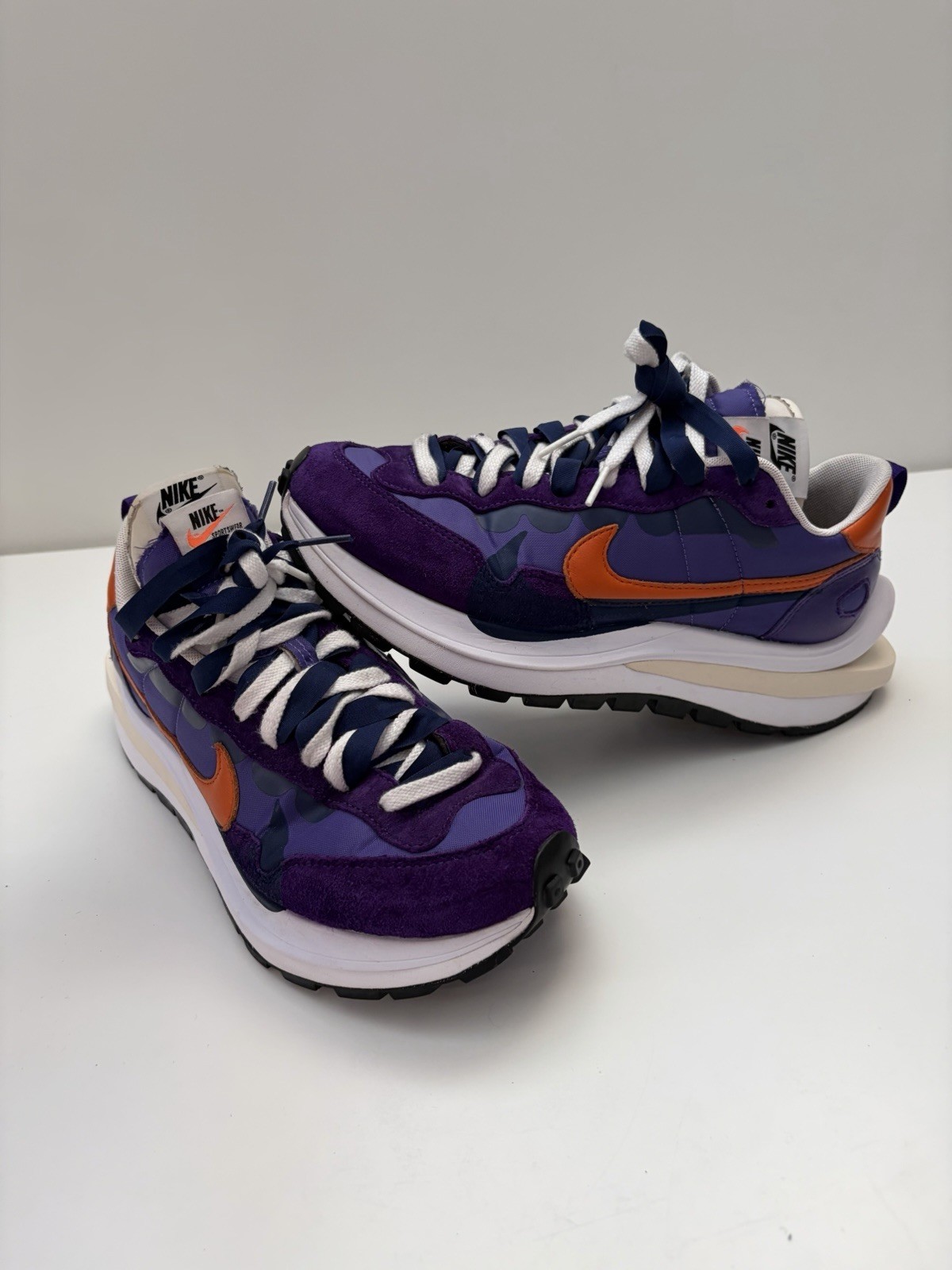 Nike VaporWaffle Sacai Dark Iris Purple/Orange/Navy Camo