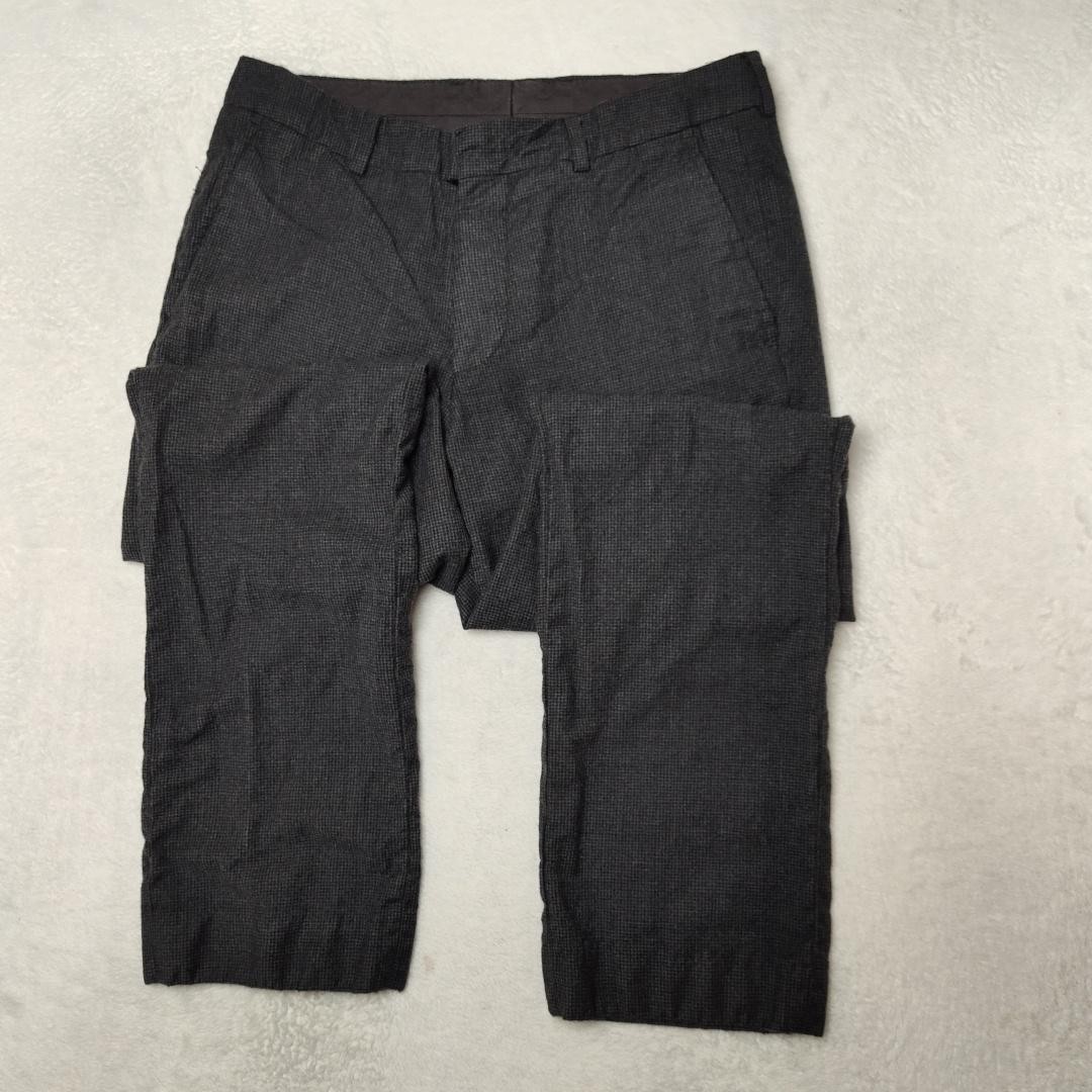 Bonobos Pants Mens 30×30 Gray Tweed Marzotto Wool Straight Flat Lined Italy