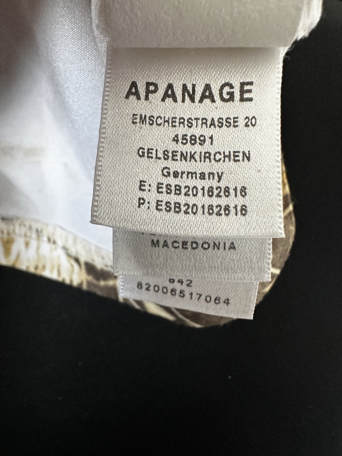 Apanage Womens Cami Top Large White Mustard Brown Leaf Lace Adjustable Y2K