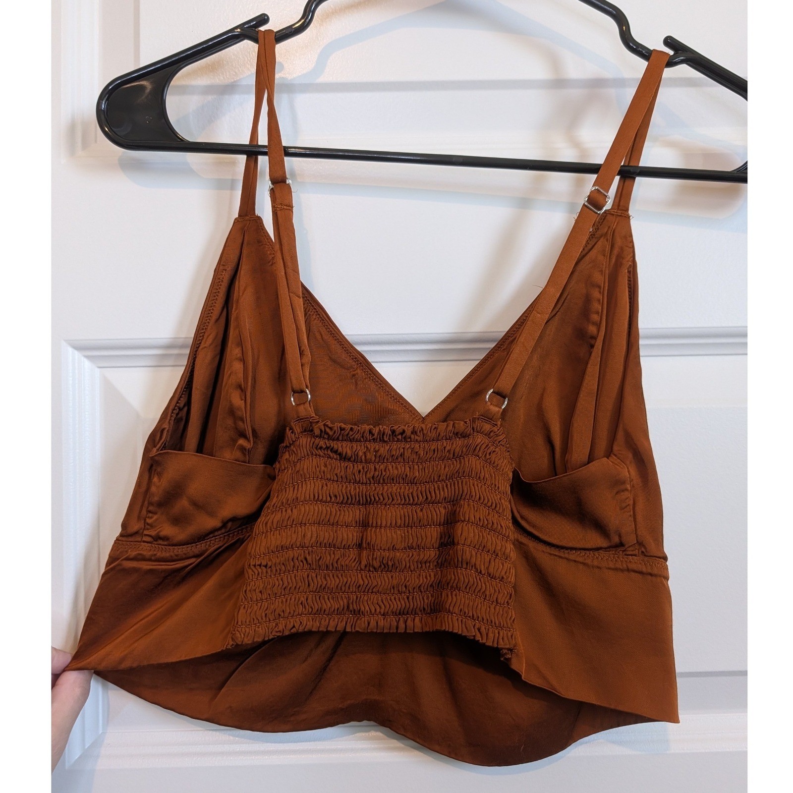 Aerie Satin Smocked Camisole Top