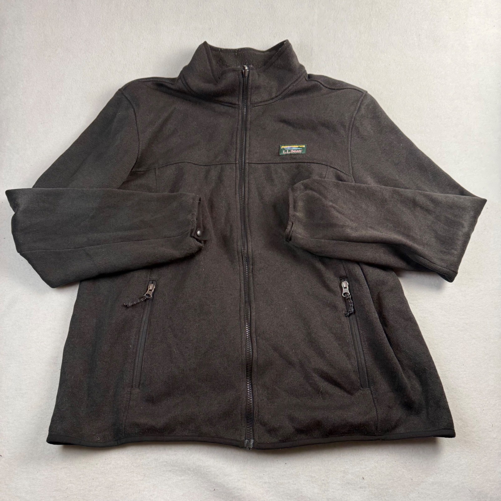 LL Bean Weather Challenger 3-in-1 Jacket Mens XL Black Hooded Fleece Liner Shell