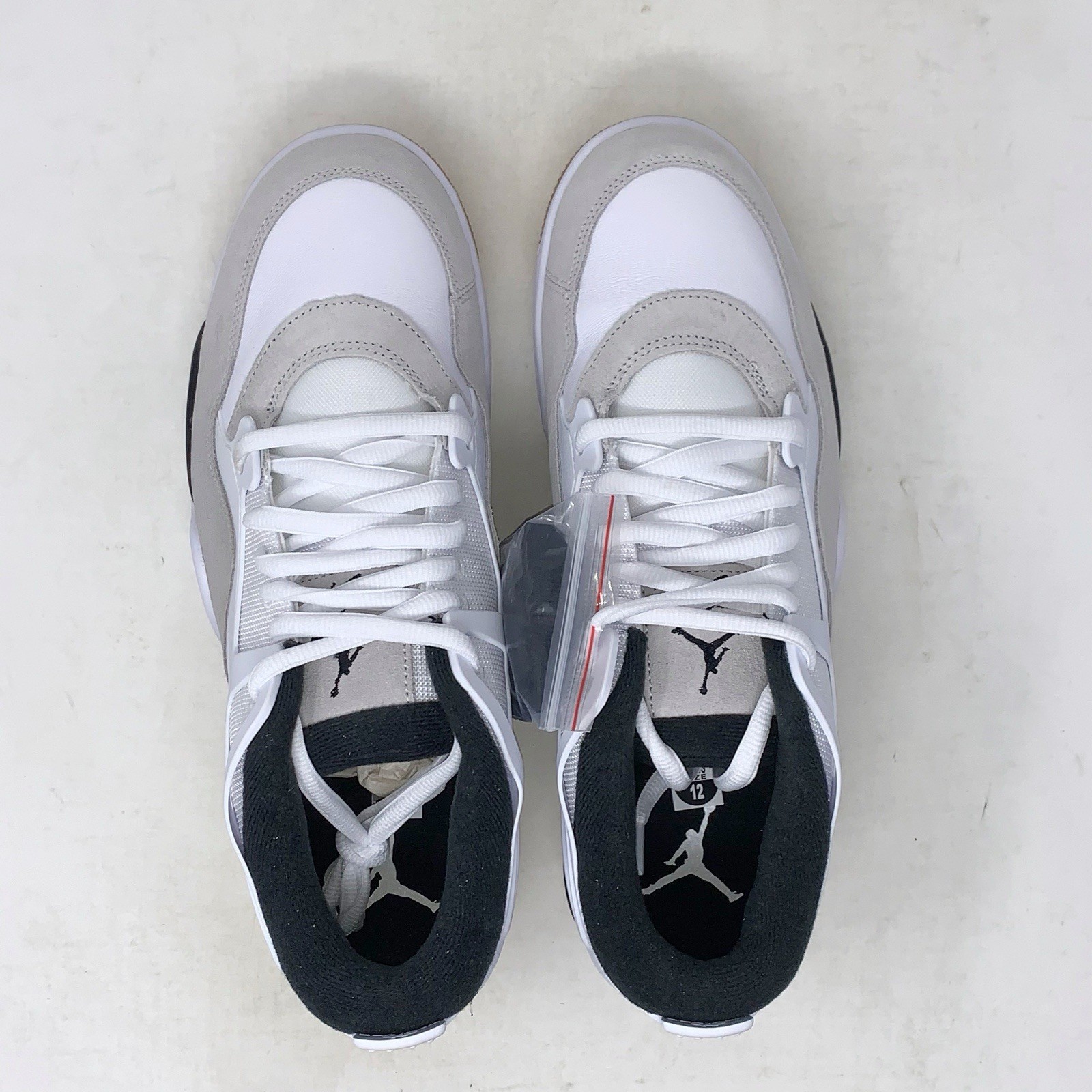 Air Jordan 4 RM ‘Military Black’ White Sneakers, Size 12 BNIB FQ7939-110