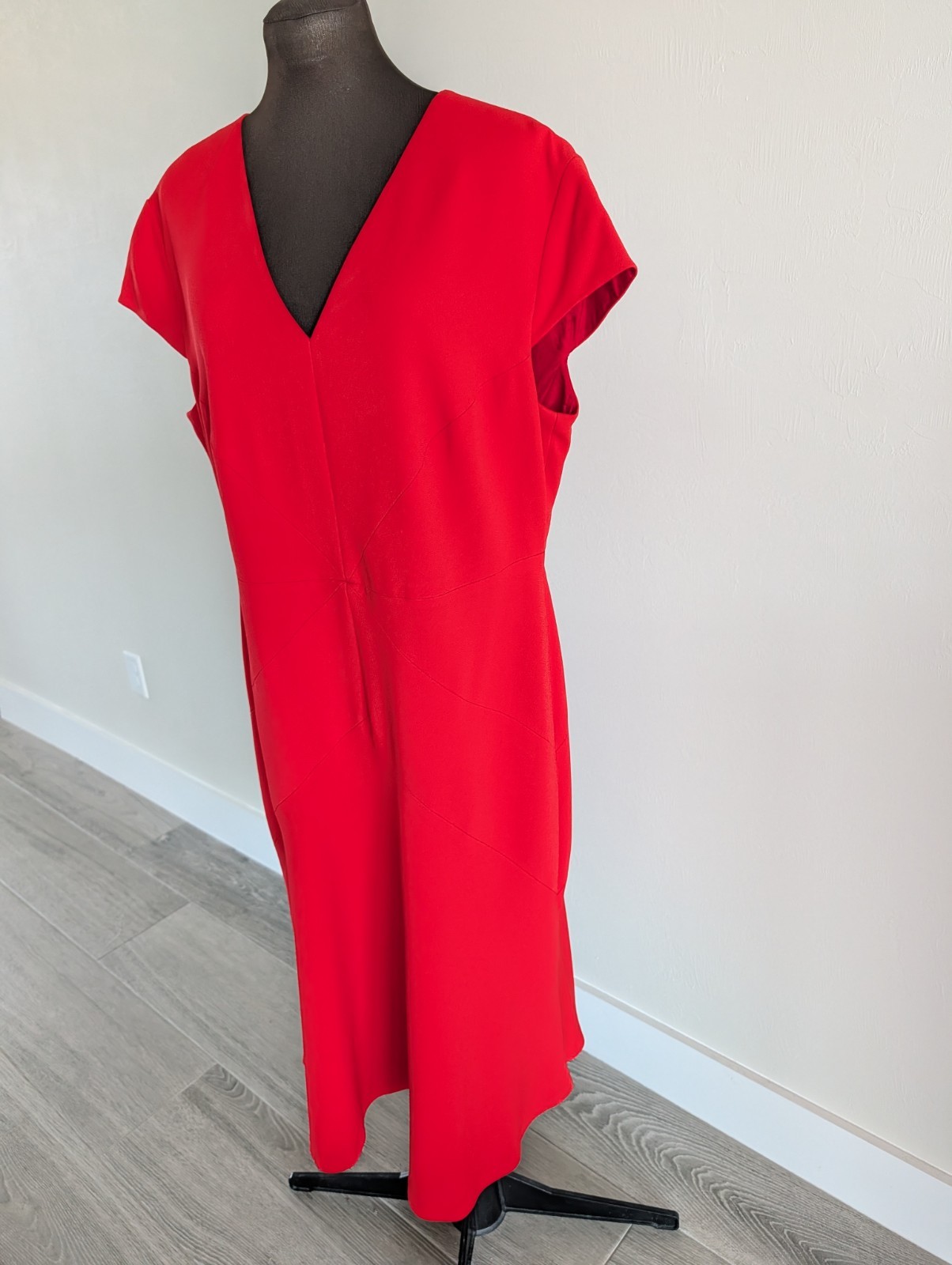 $1.3K Escada midi long dress in red sz 44 14 XL