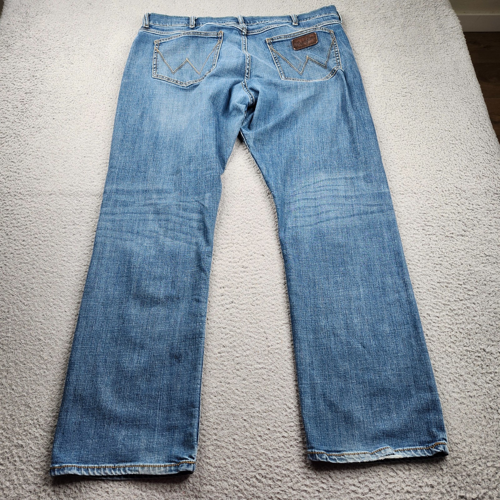 Wrangler Retro Slim Straight Jeans Mens 40×32 Blue Denim