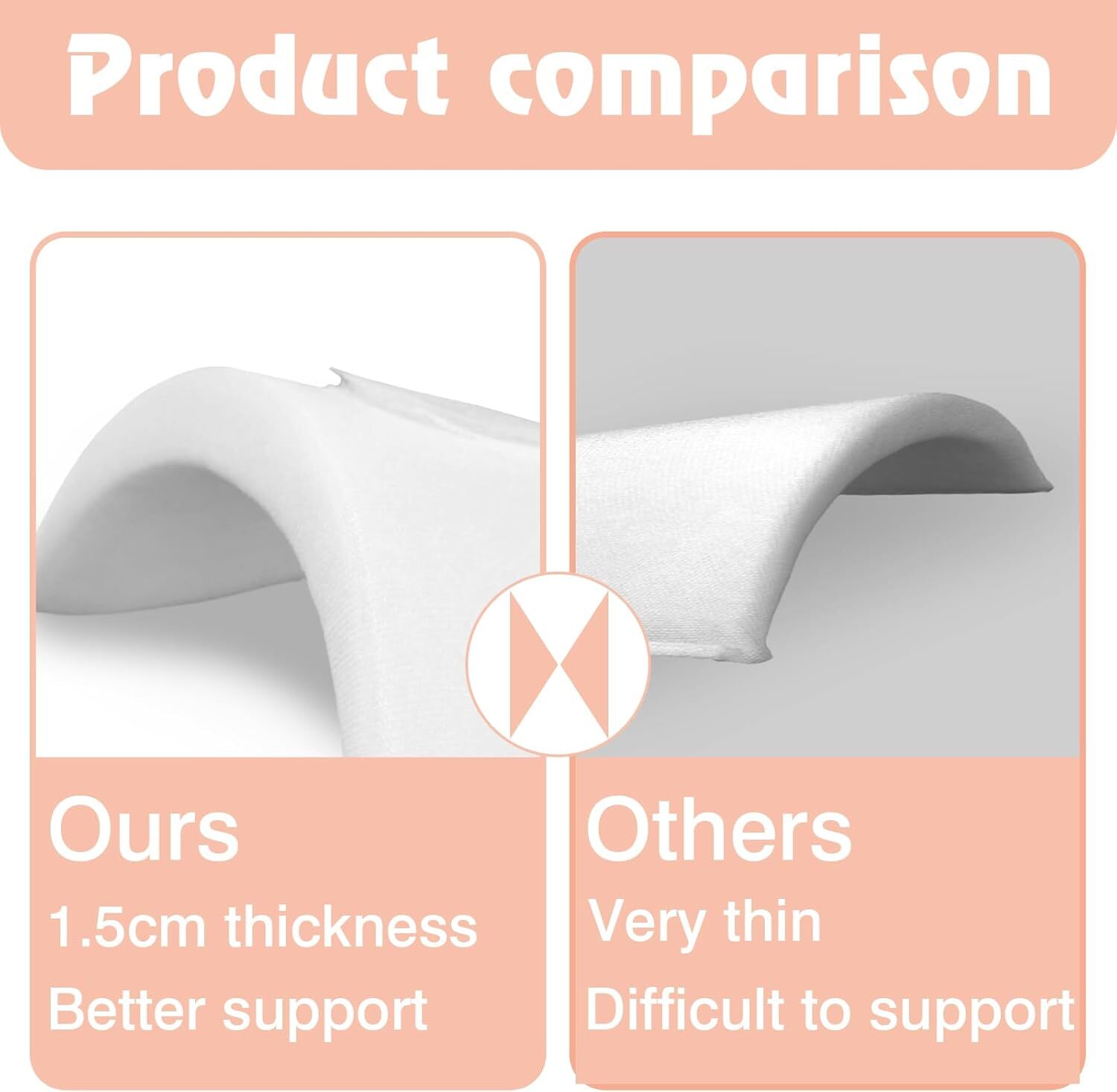 4 Pairs Set-in Shoulder Pads 1.5cm Thickening Foam Shoulder Pads Womens Clothing