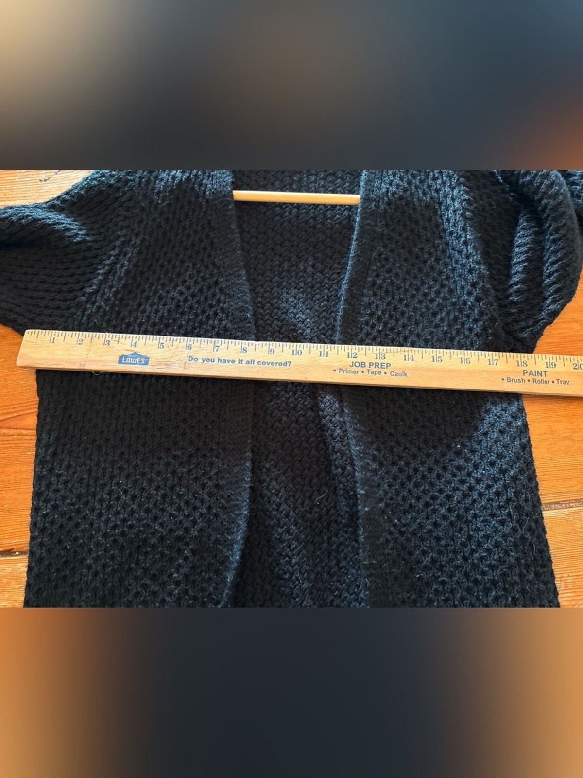 PrettyLittleThing Black Duster Cardigan Medium Long Open Front Knit
