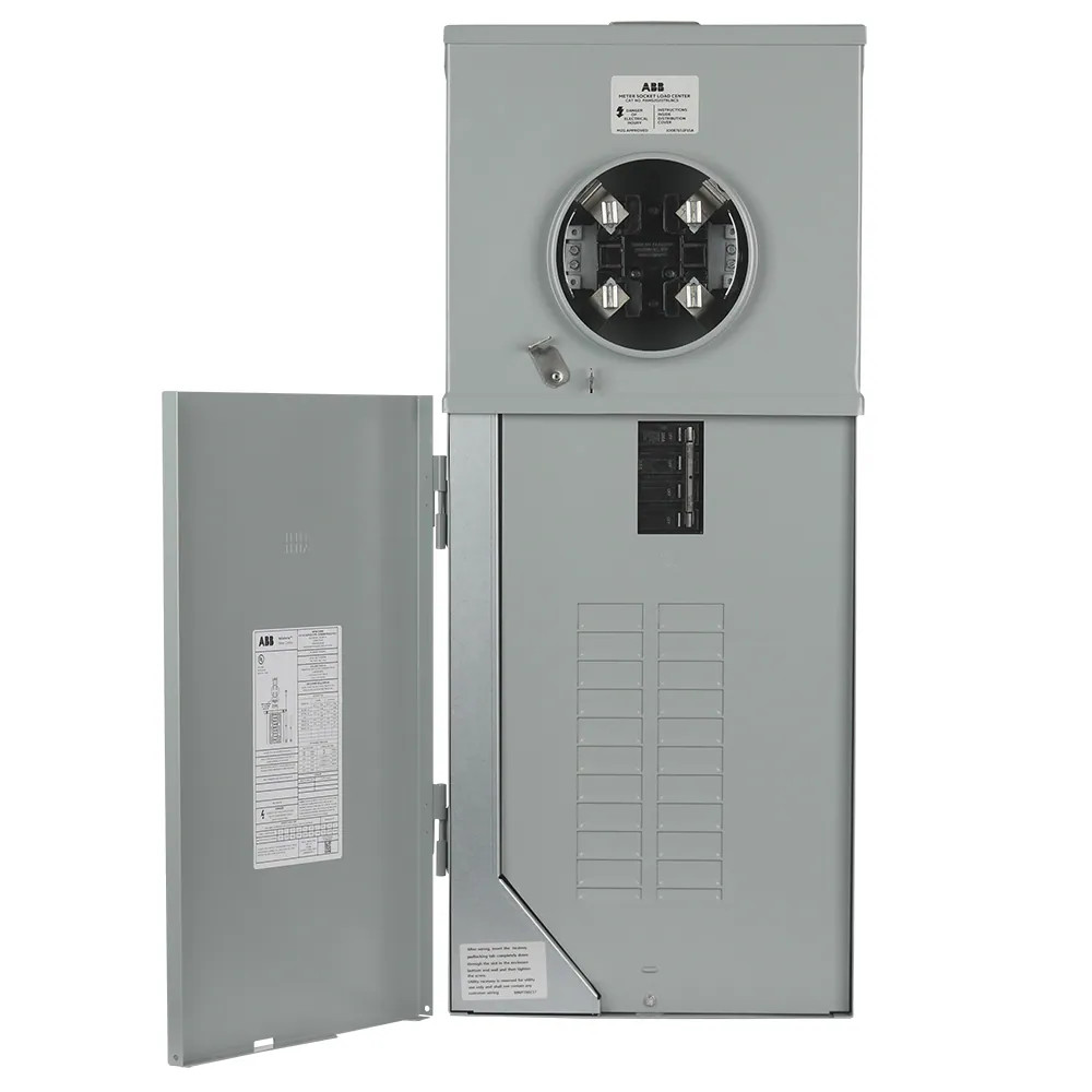 ABB ReliaHome 200 -Amp 20 -Spaces 40 -Circuit Outdoor Main Breaker Meter C|13598
