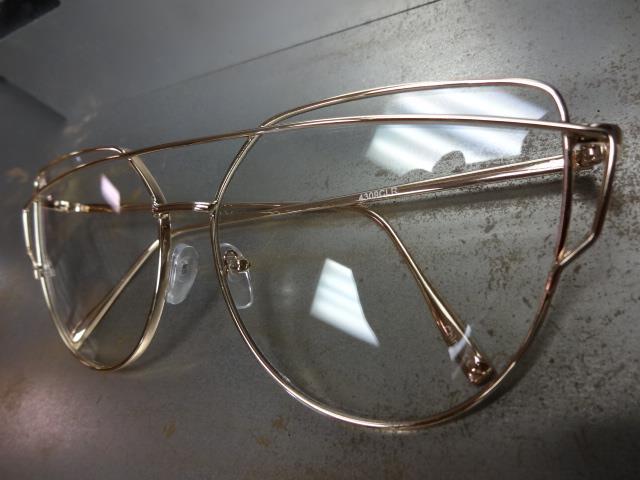 New Classy Elegant VINTAGE RETRO CAT EYE Style Clear Lens EYE GLASSES Gold Frame