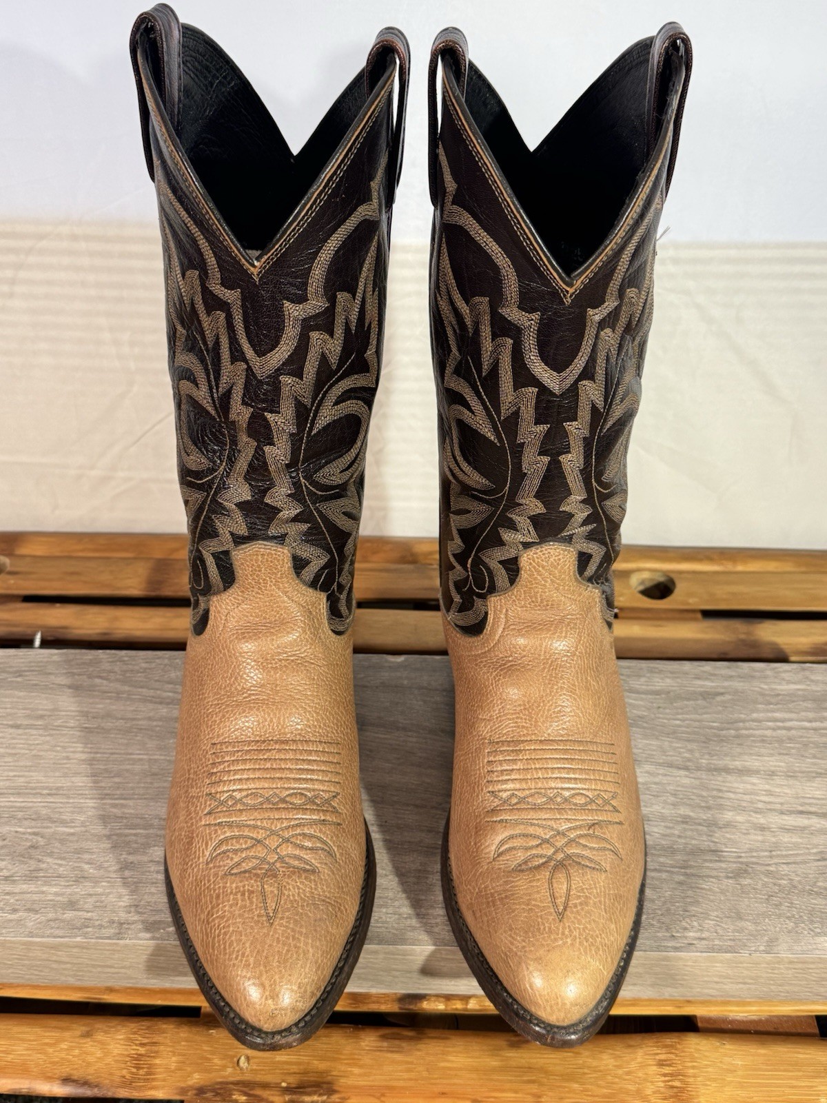 Dan Post Vintage Cowboy Boots Men’s Size 8 EW Calfskin Made in USA
