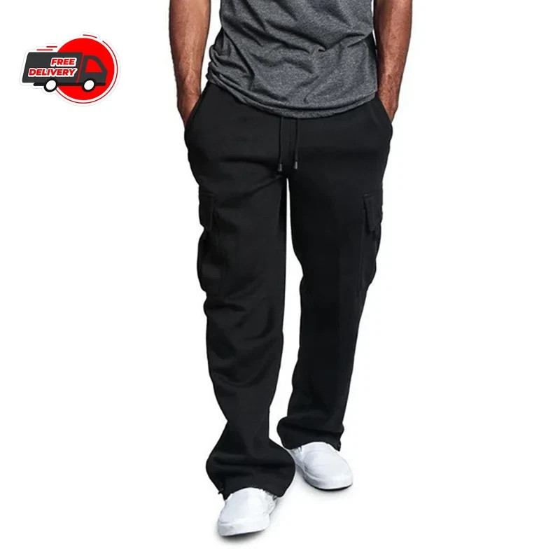 G-Style USA Men’s Jogger Heavy Weight Fleece Cargo Pocket Sweat Pants.