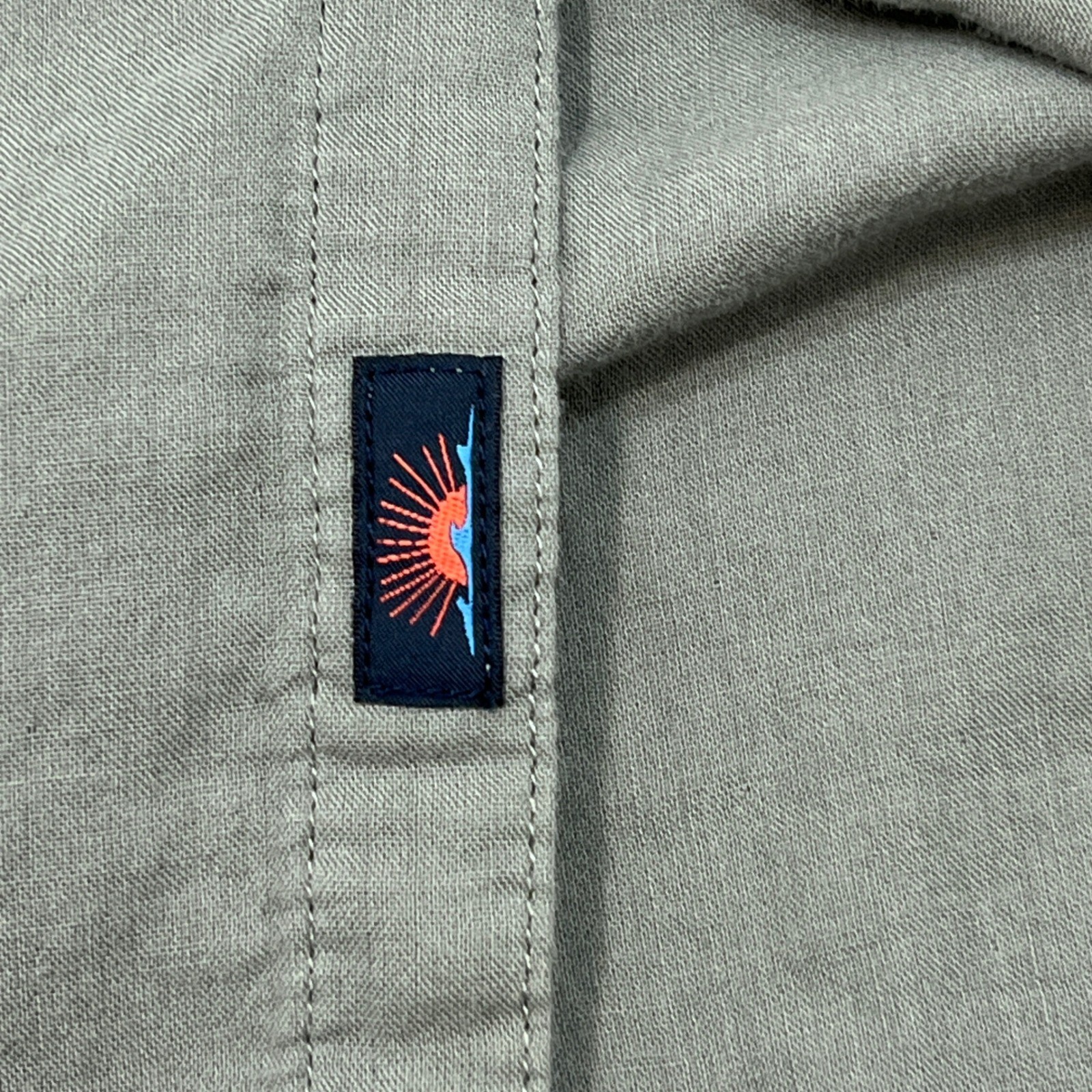 Faherty Sunwashed Chambray Shirt Mens XXL Sage Green Supima Cotton Button Down