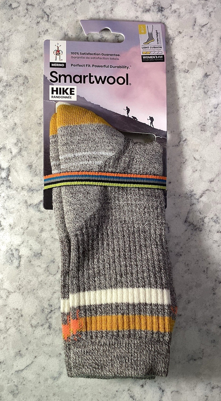 Smartwool Women’s Hike Light Cushion Tube Stripe Crew Sz. Large *As Shown* NEW