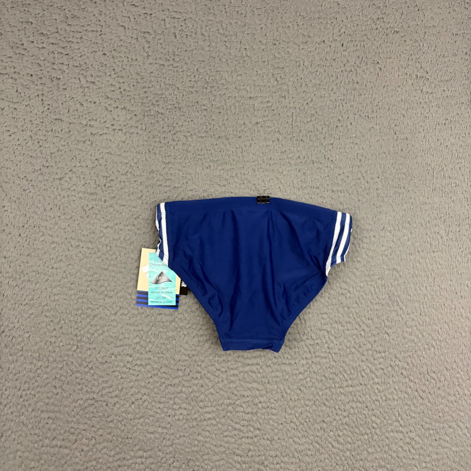 Adidas Swim Briefs Mens Size 30 Blue Striped Water Polo Stretch Beach Sports Dad