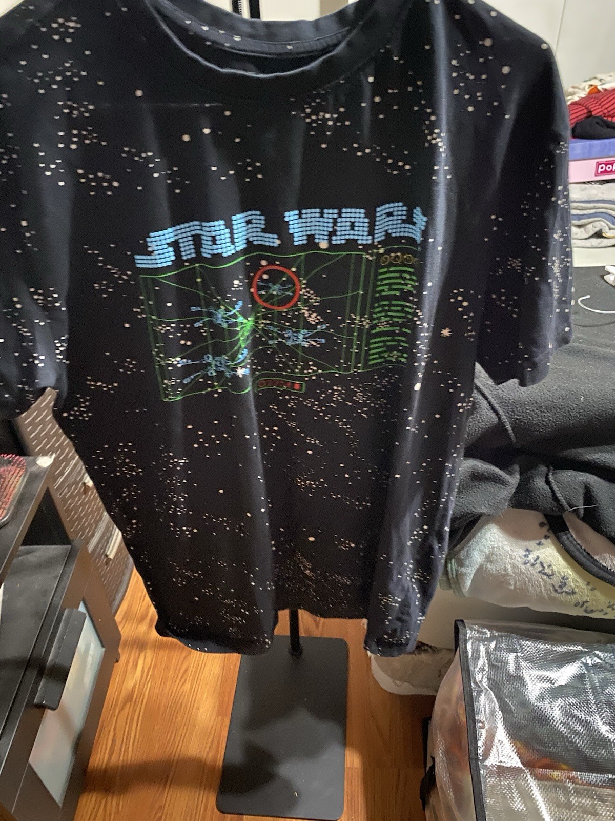 Star Wars Men’s L Black Episode IV A New Hope Graphic Tee Double-Sided