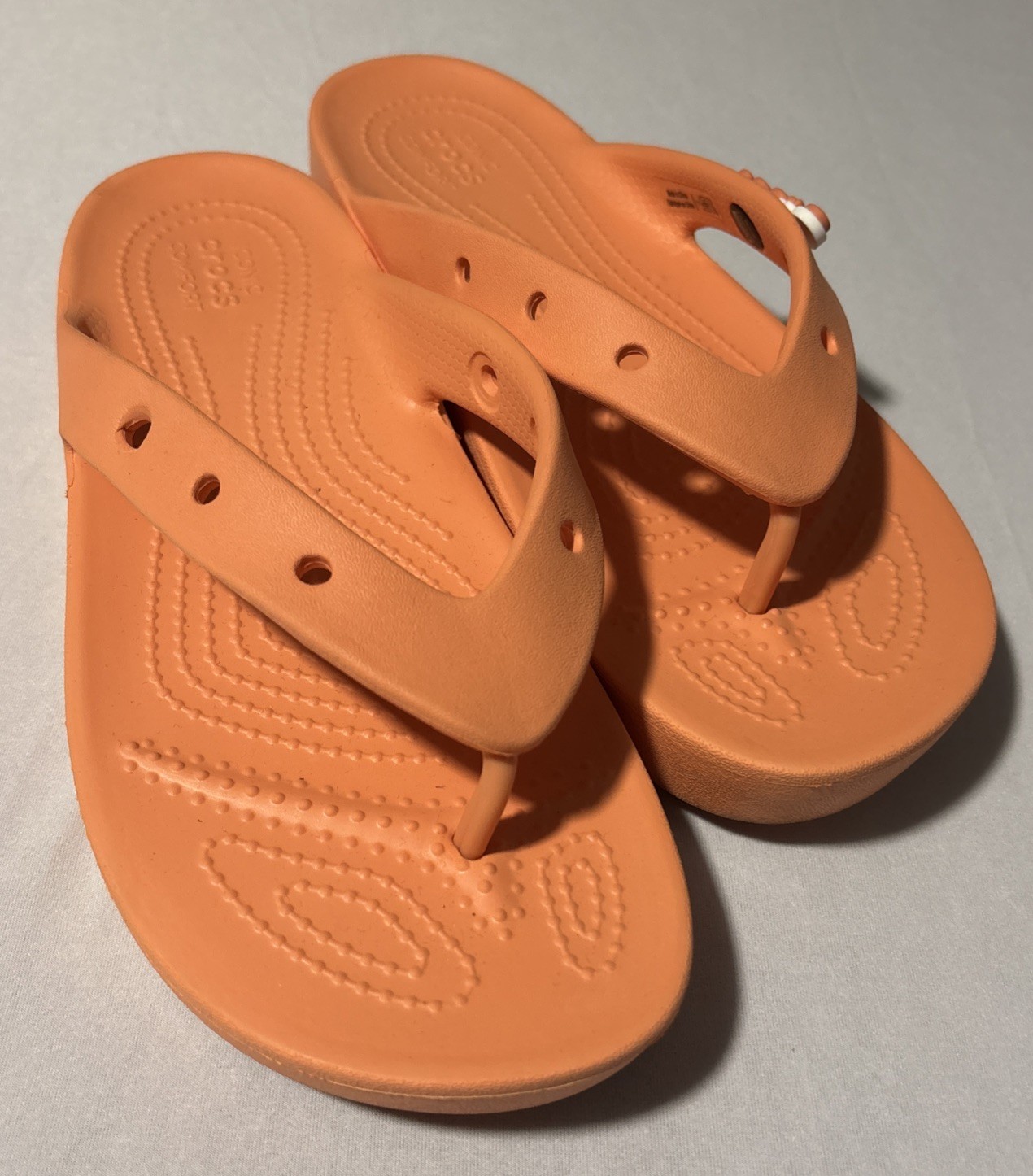 Crocs Platform Baya Flip Flops Coral Size Women 9