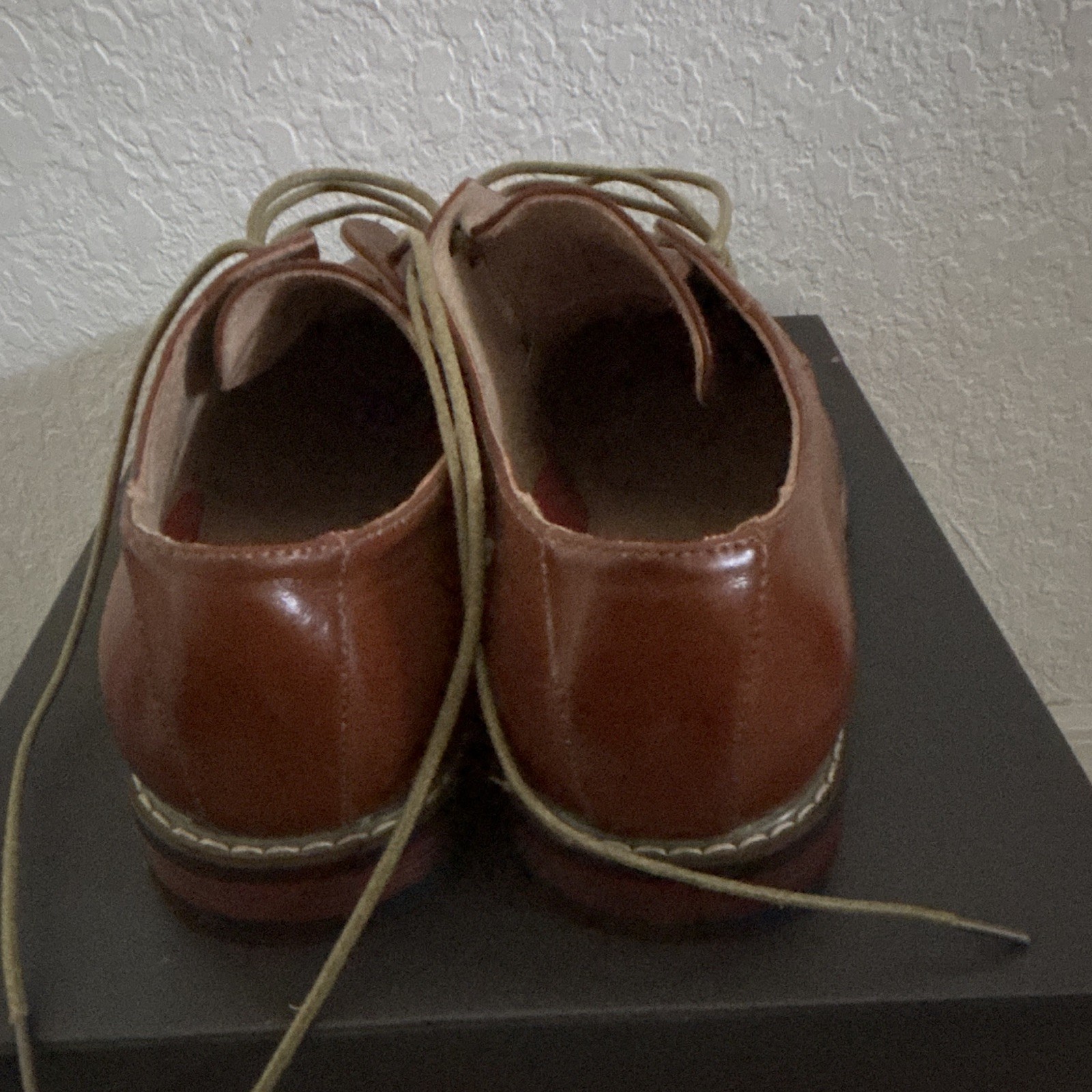 Bruno Marc Prince Wide Men’s Brown Oxford Cap Toe Wide Lace Up US 7