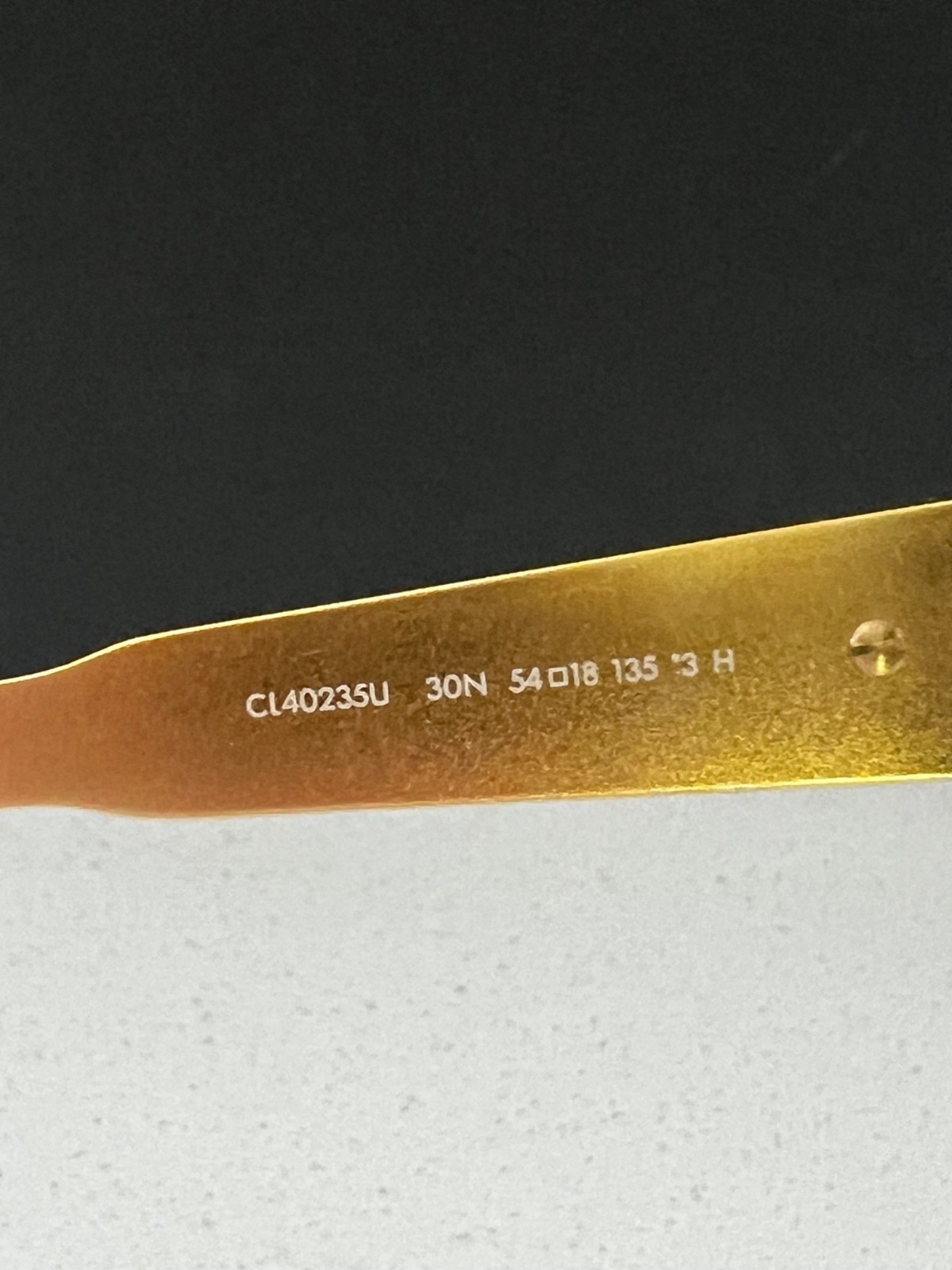 CELINE CL40235U Triomphe Metal 01 oval GOLD sunglasses