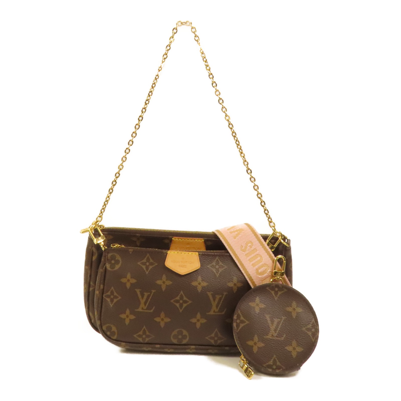 LOUIS VUITTON LV GHW Multi Pochette Accessoires 2 Way Bag M44840 Monogram Brown