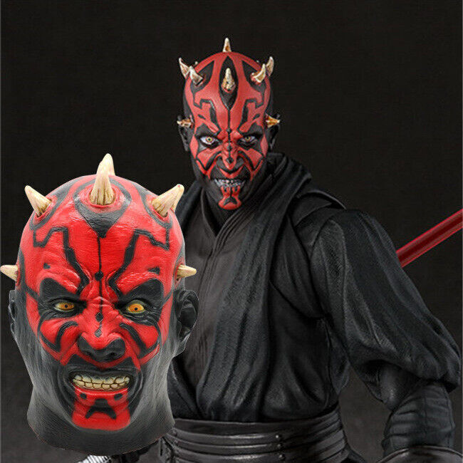 Star Wars Cosplay Darth Maul Sith Mask Full Head Halloween Masquerade Mask Props