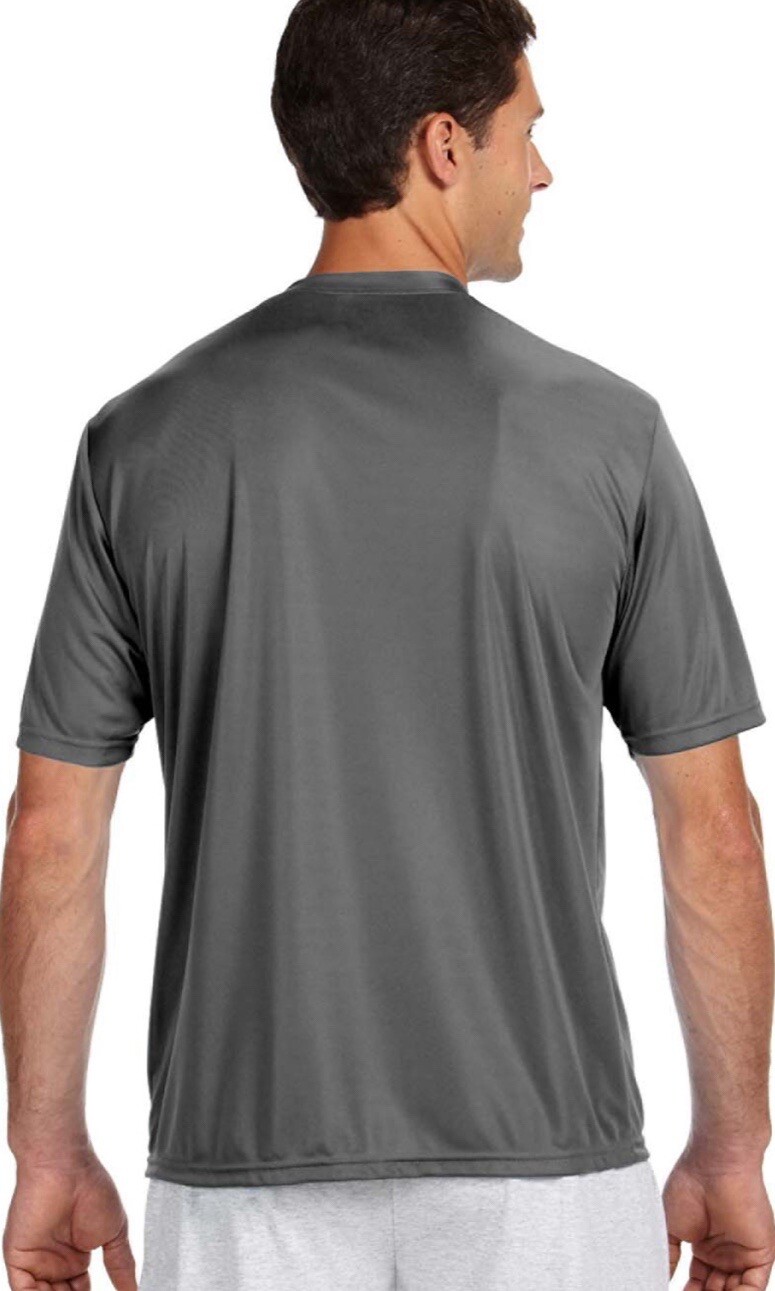 A4 N3142 Mens Short Sleeve Dri-Fit Cooling Performance Shirt Small Graphite New