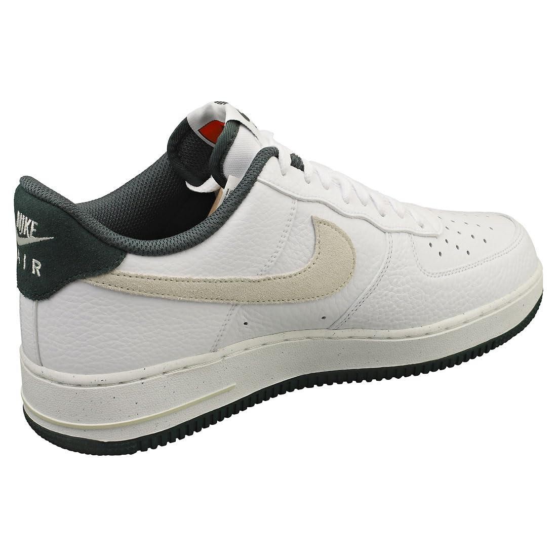 Nike Mens’ Air Force-1 ’07 LV8 Sneakers – White/Sea Glass/Vintage Green