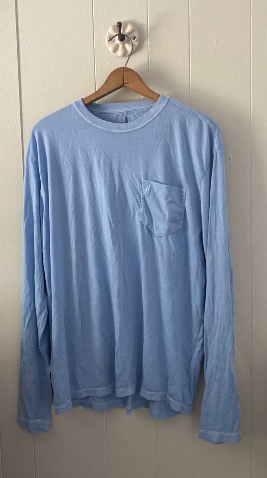 Johnnie-O Men’s Sz Large Brennan 2.0 Long Sleeve T-Shirt Malibu Blue Modal