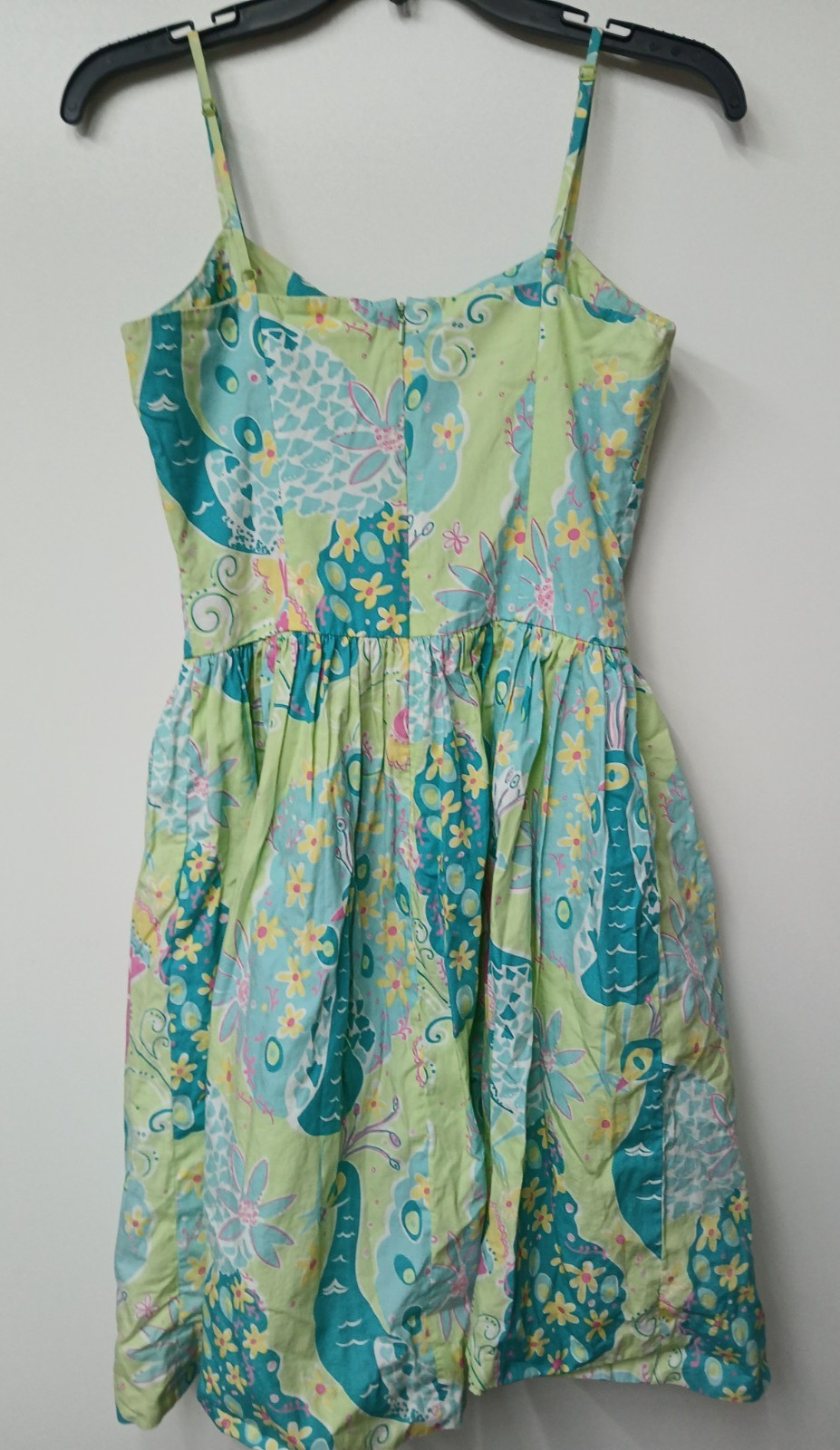 Vintage Women Lilly Pulitzer White Label Southern Belle Peacock Dress Size 2