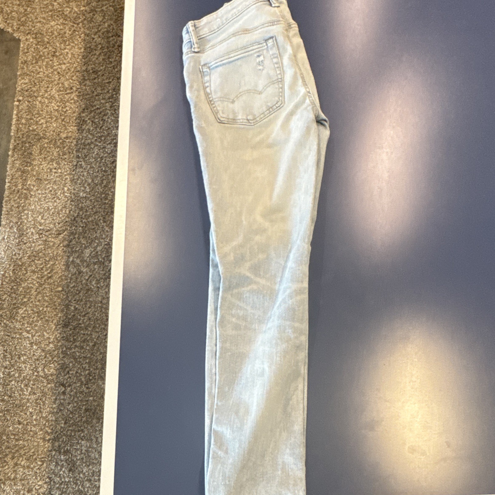 American Eagle Outfitters AirFlex 360 Men’s Skinny Jeans Light Wash Distressed