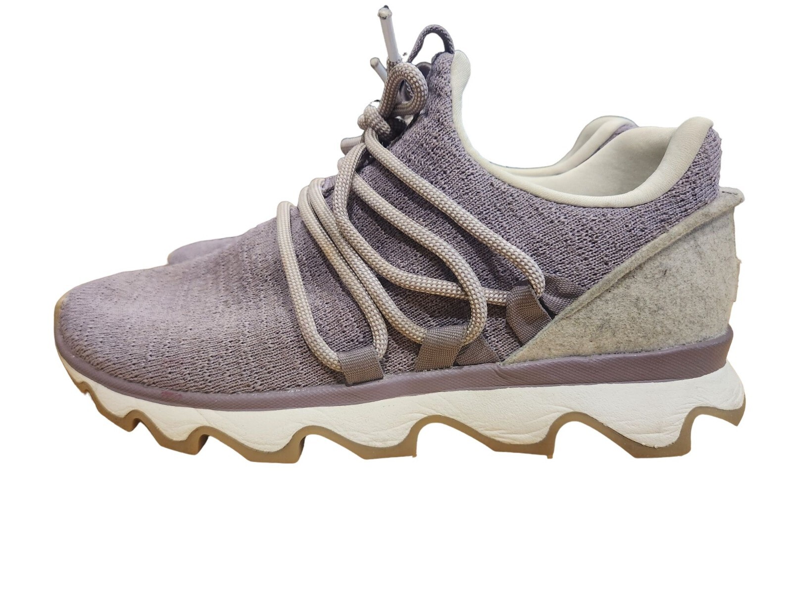 Sorel Kinetic Lace Purple Gray Knit Fabric Women’s Size 8.5 Shoes NL3227-574
