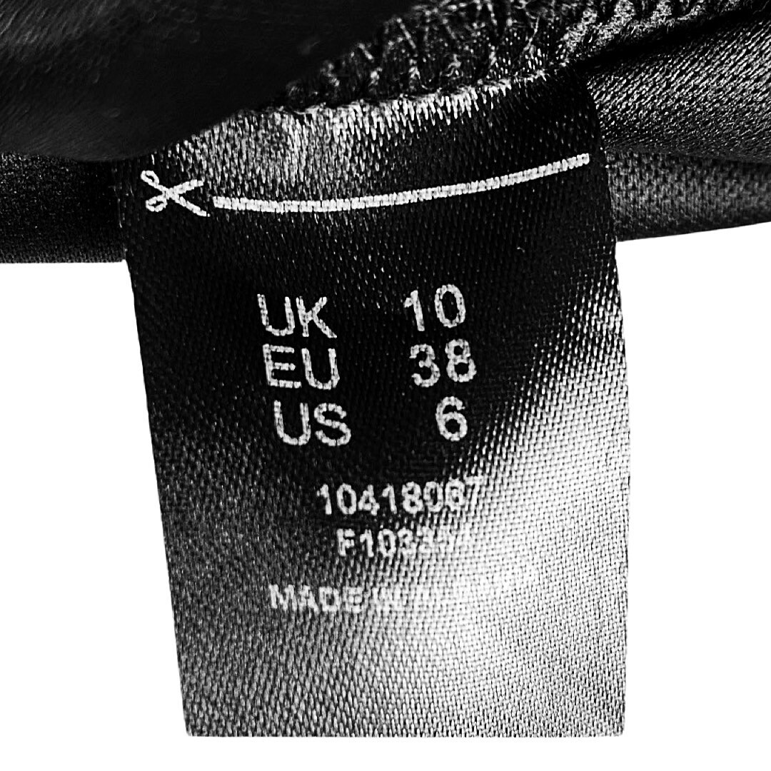 Asos Faux Leather Overshirt Shacket Size UK 10 Oversized Women’s Black
