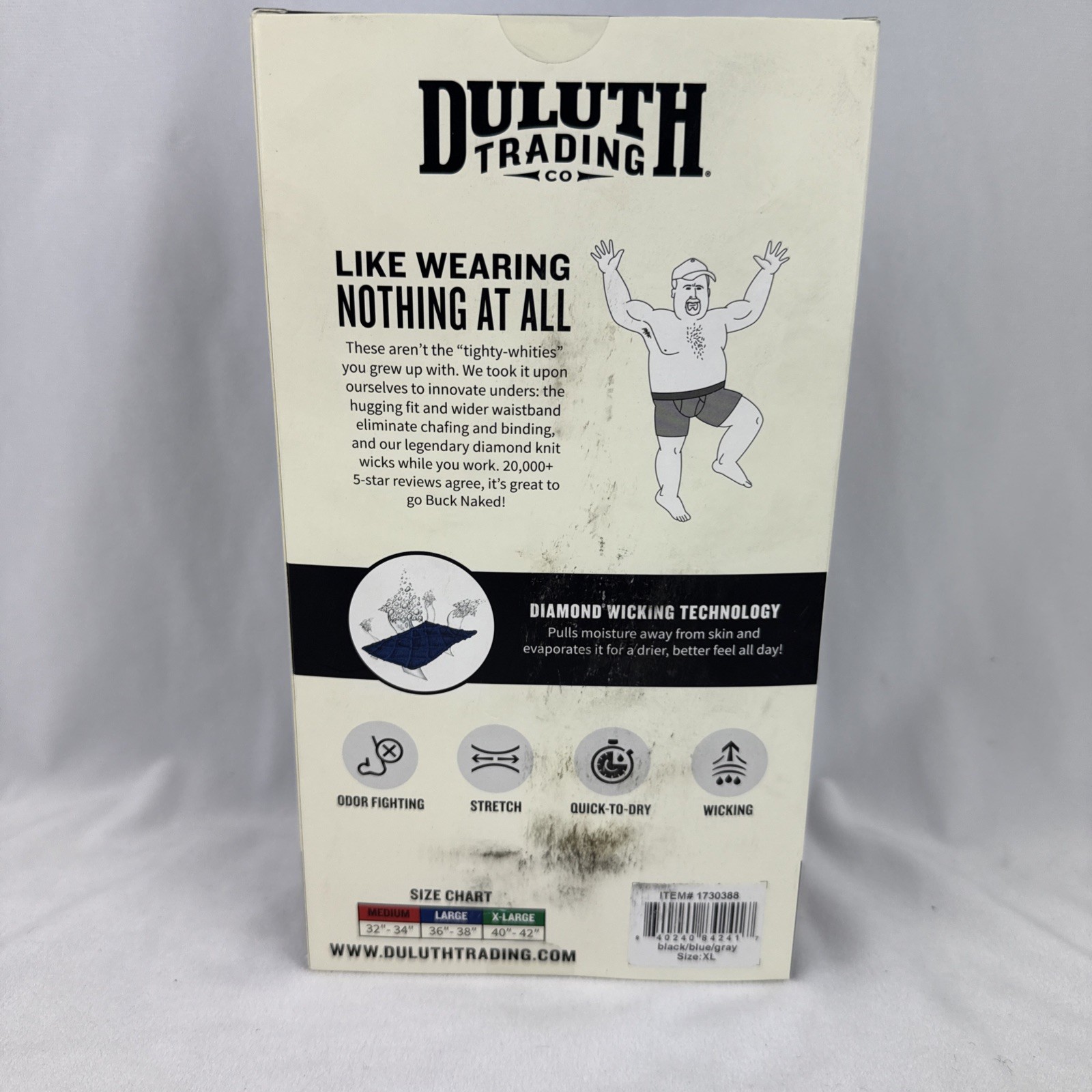 Duluth Trading Men’s Buck Naked Underwear Boxer Brief 3-pack XL