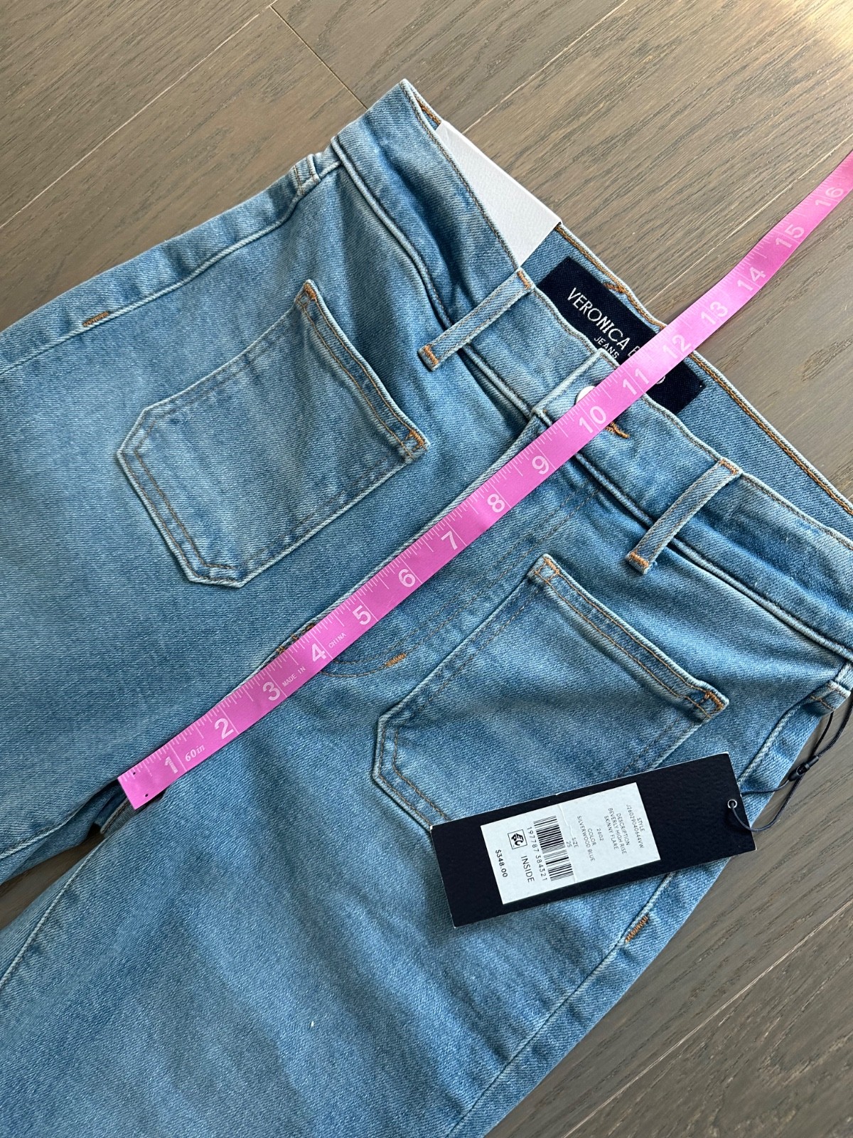 Veronica Beard BEVERLY Patch Pocket Skinny Flare Jeans Silverwood – With tags 25