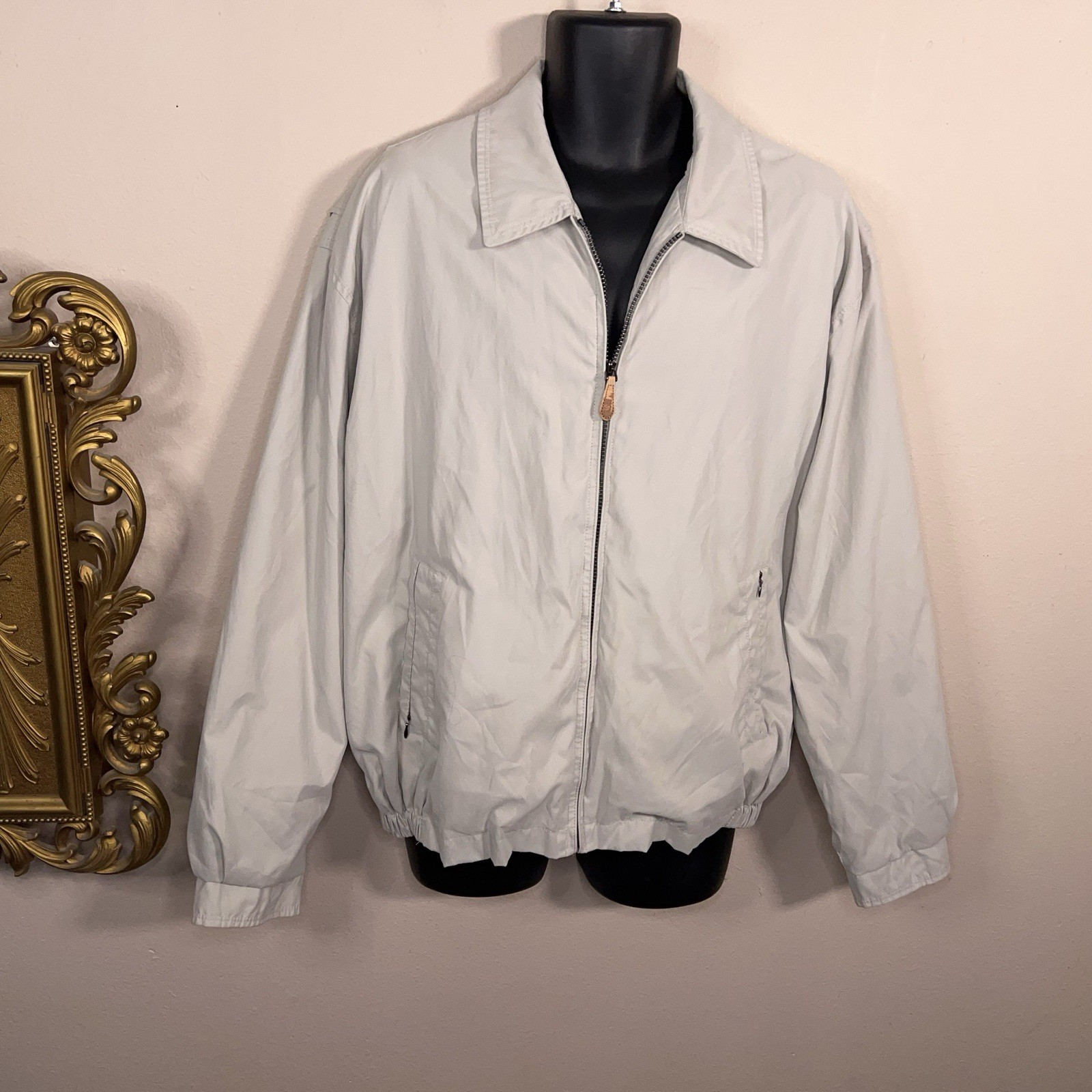 Vintage XL London Fog Light Beige Jacket Mens Classic 90s Neutral Outdoor Lined