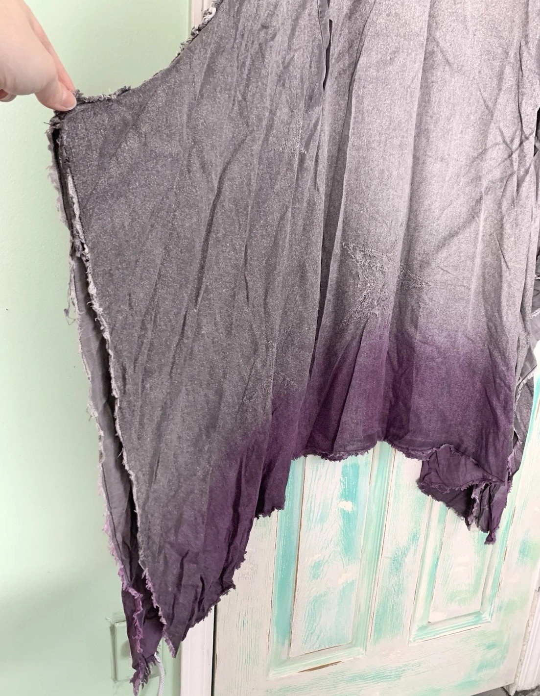 BRAND NEW A Rare Bird Purple/Grey Dip Dye Frayed Dress Size L/XL