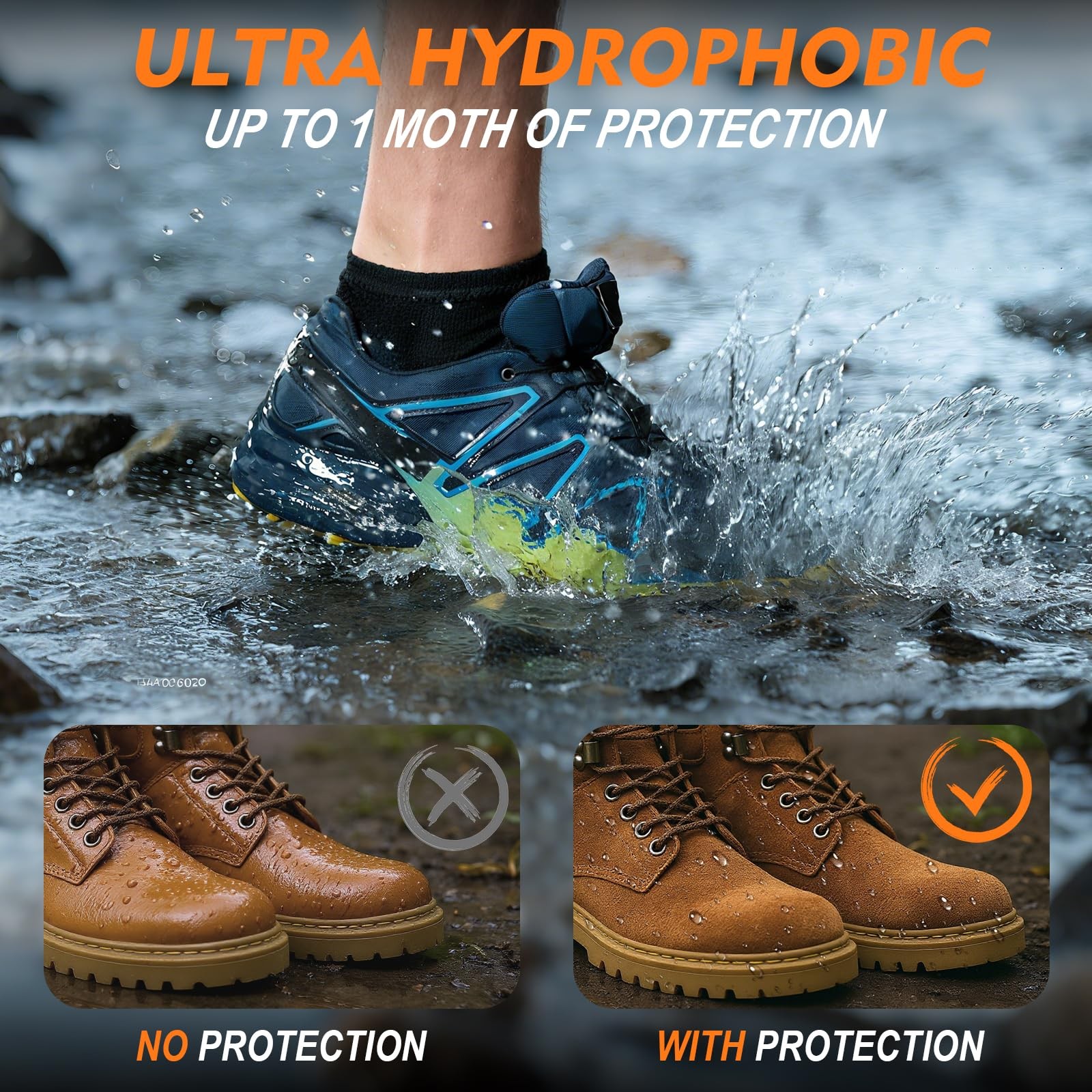 Shoe Protector Spray, 10.56 Oz, Rain & Stain Waterproof Nano Protection for S…