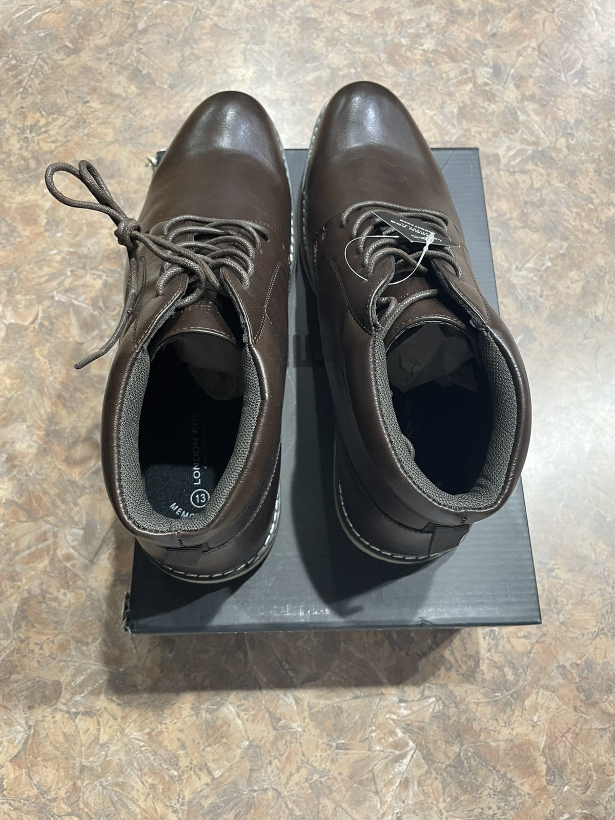 London Fog Collection Memory Foam Tyler Chukka Brown Size 13 men