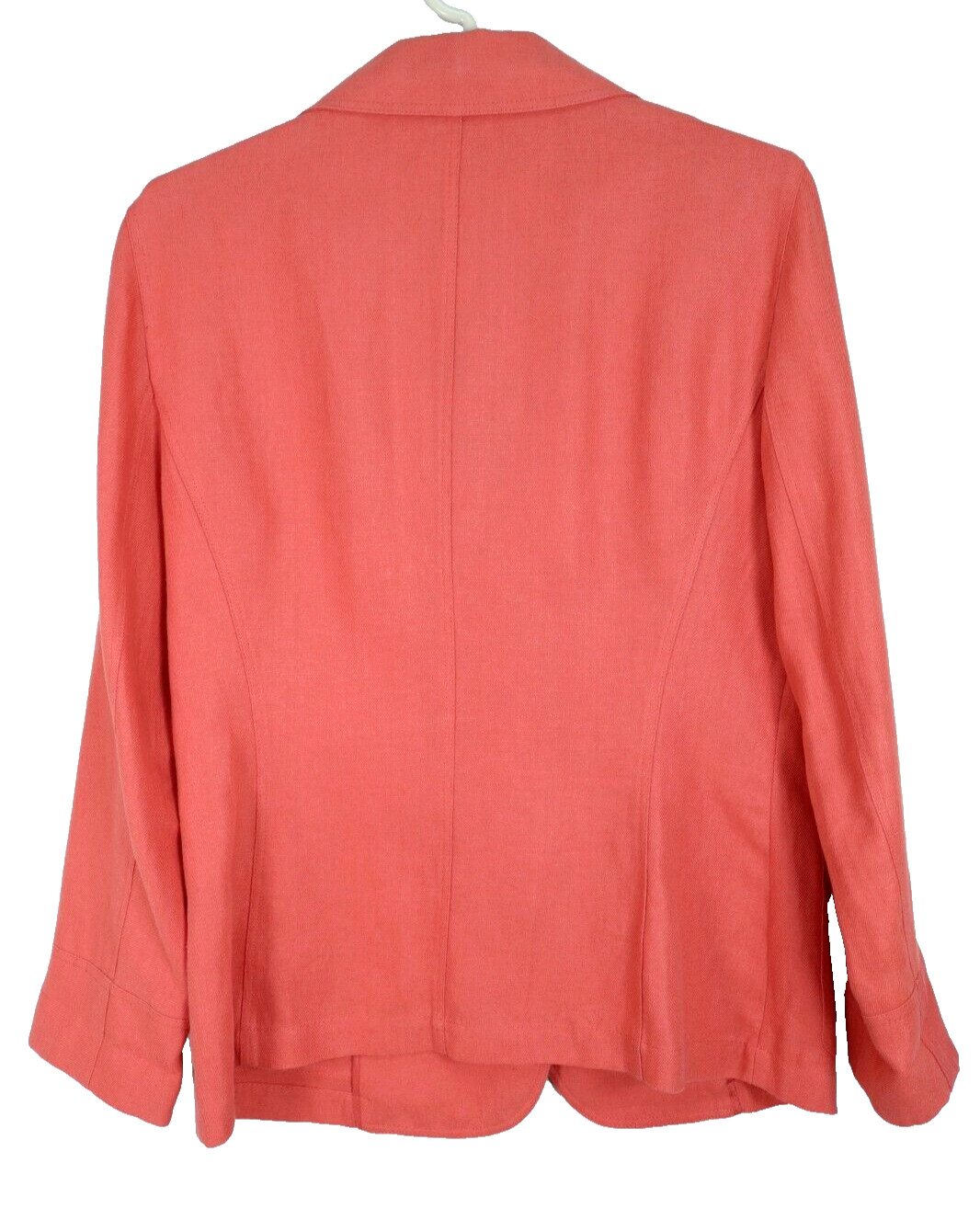 NEW LAFAYETTE 148 Women’s 100% Linen Jacket Long Sleeve Deep Coral Red Size 10