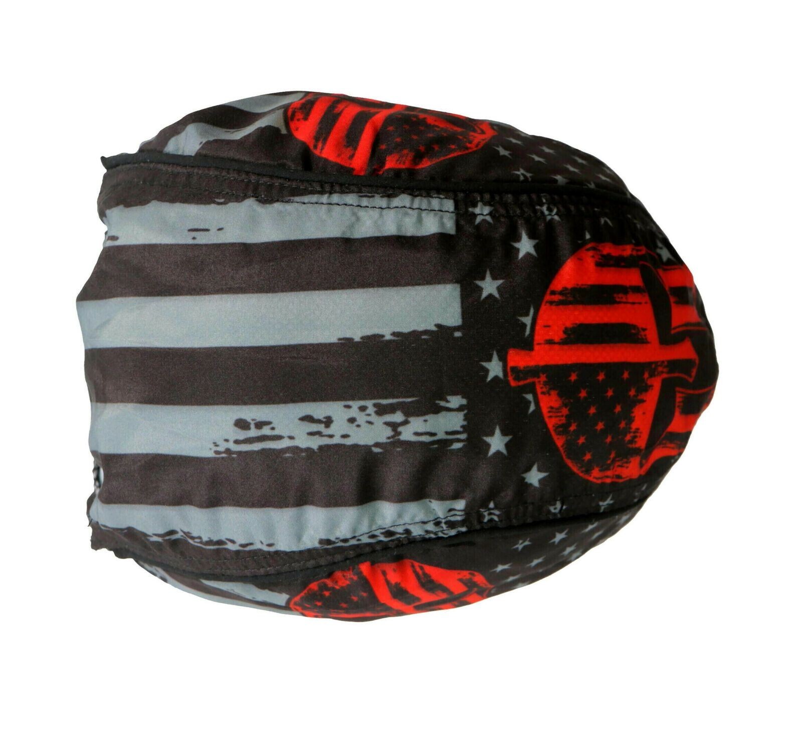 Headwrap WARRIOR AMERICAN FLAG Hot Leathers Premium Bandana Du-Rag Black Grey