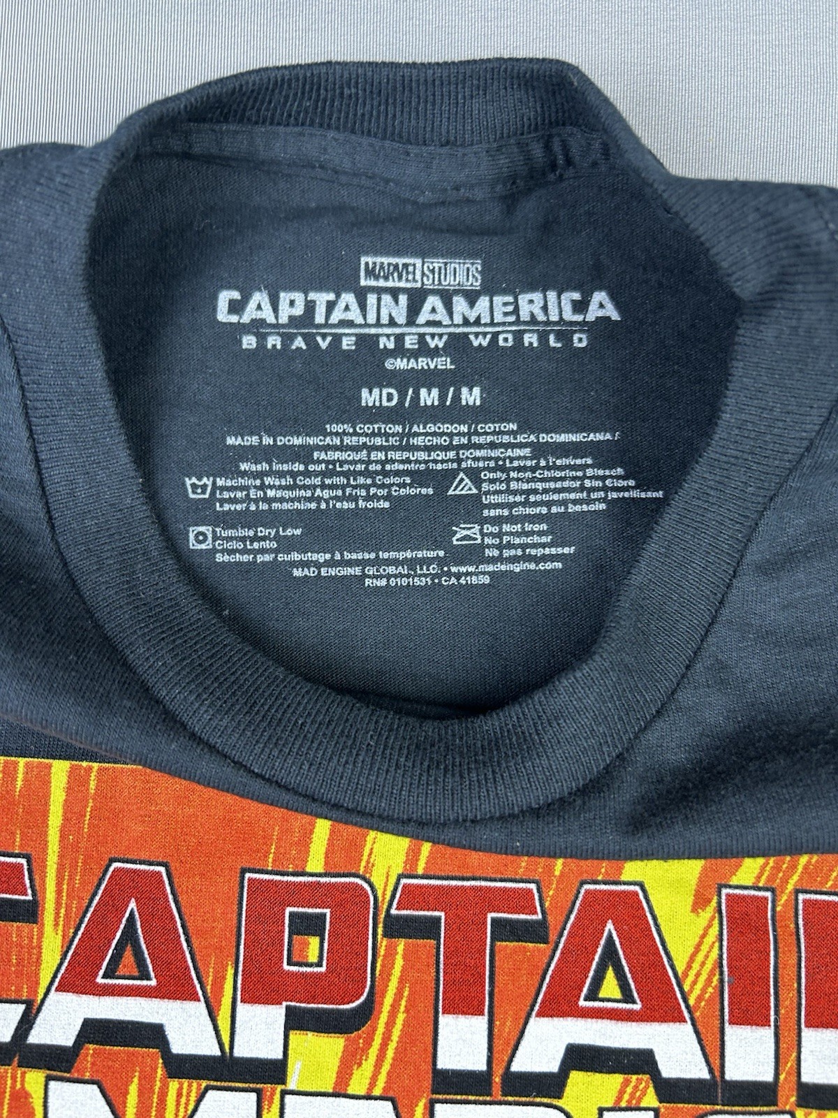 Captain America Men’s M Brave New World Comic Graphic Tee Shirt NEW (Read)