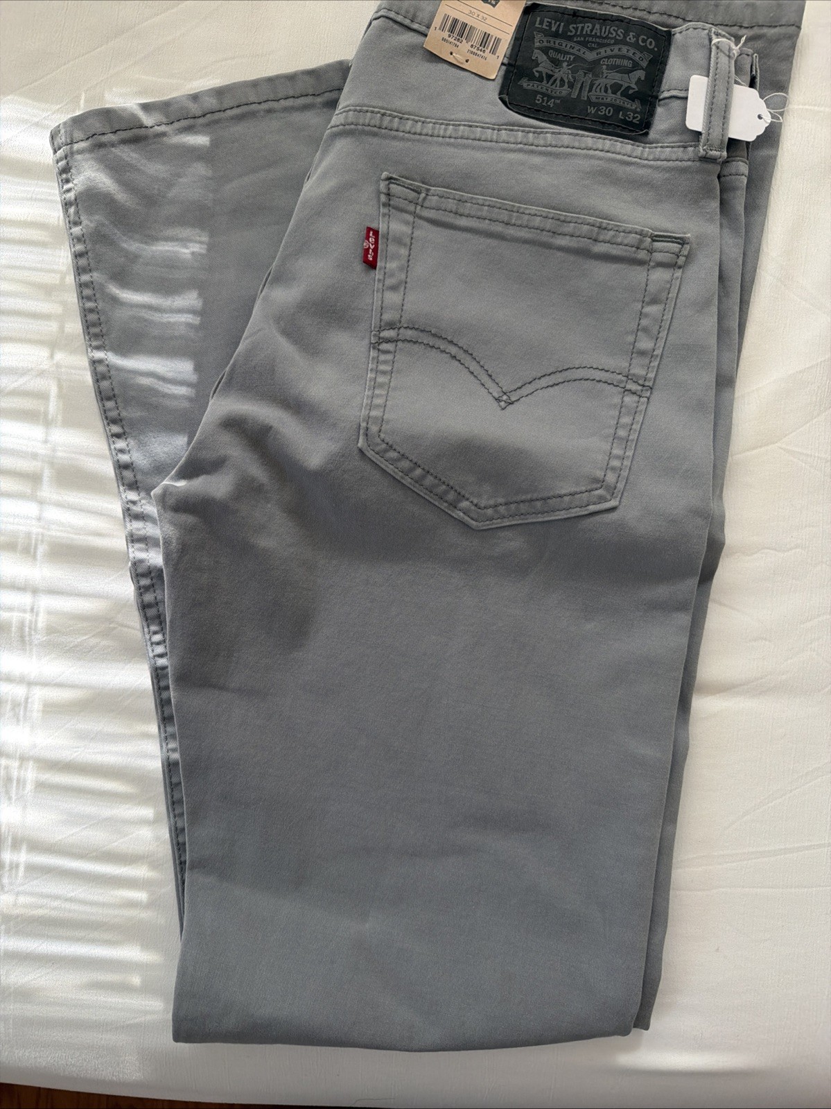 Men’s Levi’s 514 Straight Fit Gray Pants Size 30”x32”