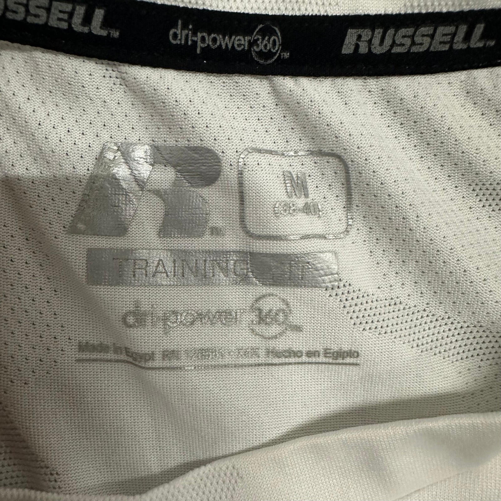 Russell Athletic Sleeveless Shirt Mens Size M White Camo Dri-Power 360 Training