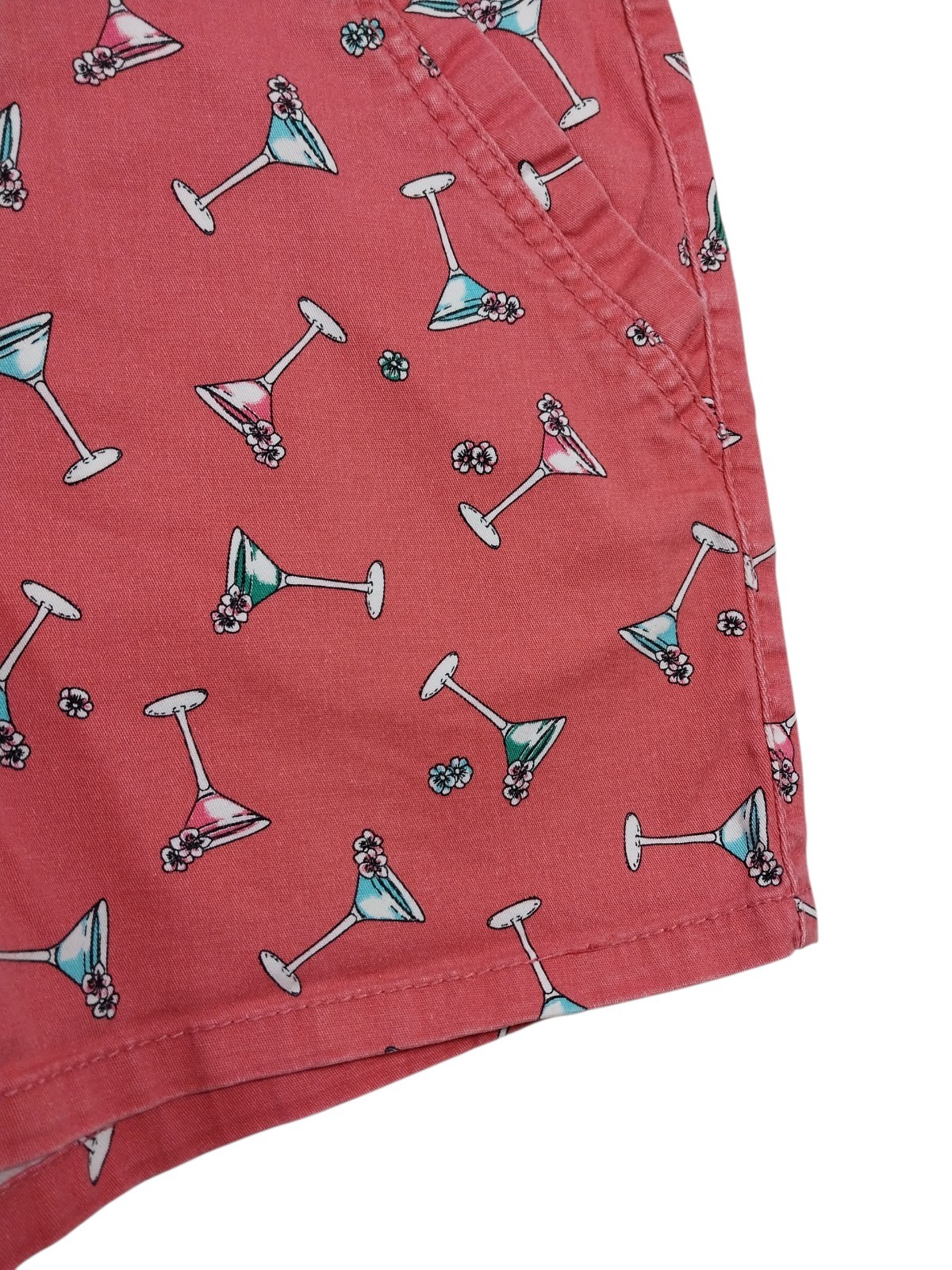 Supplies Shorts Womens 30 Size 8 Pink Martini Print Pockets Stretch Casual
