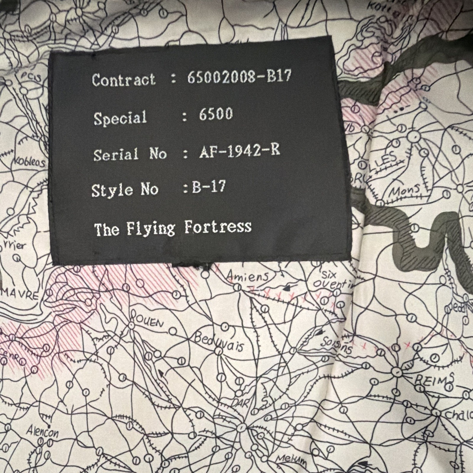The Flying Fortress Brown Leather Bomber Jacket Lined Zip 44 AF-1942-R