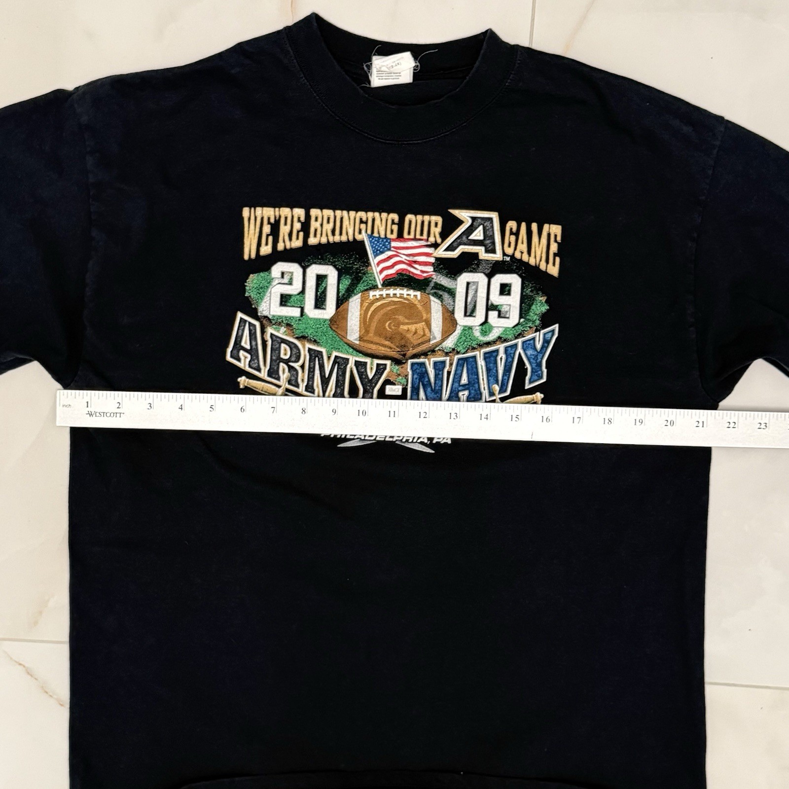 Vintage 2009 Army Vs Navy Game Football Long Sleeve Shirt Large