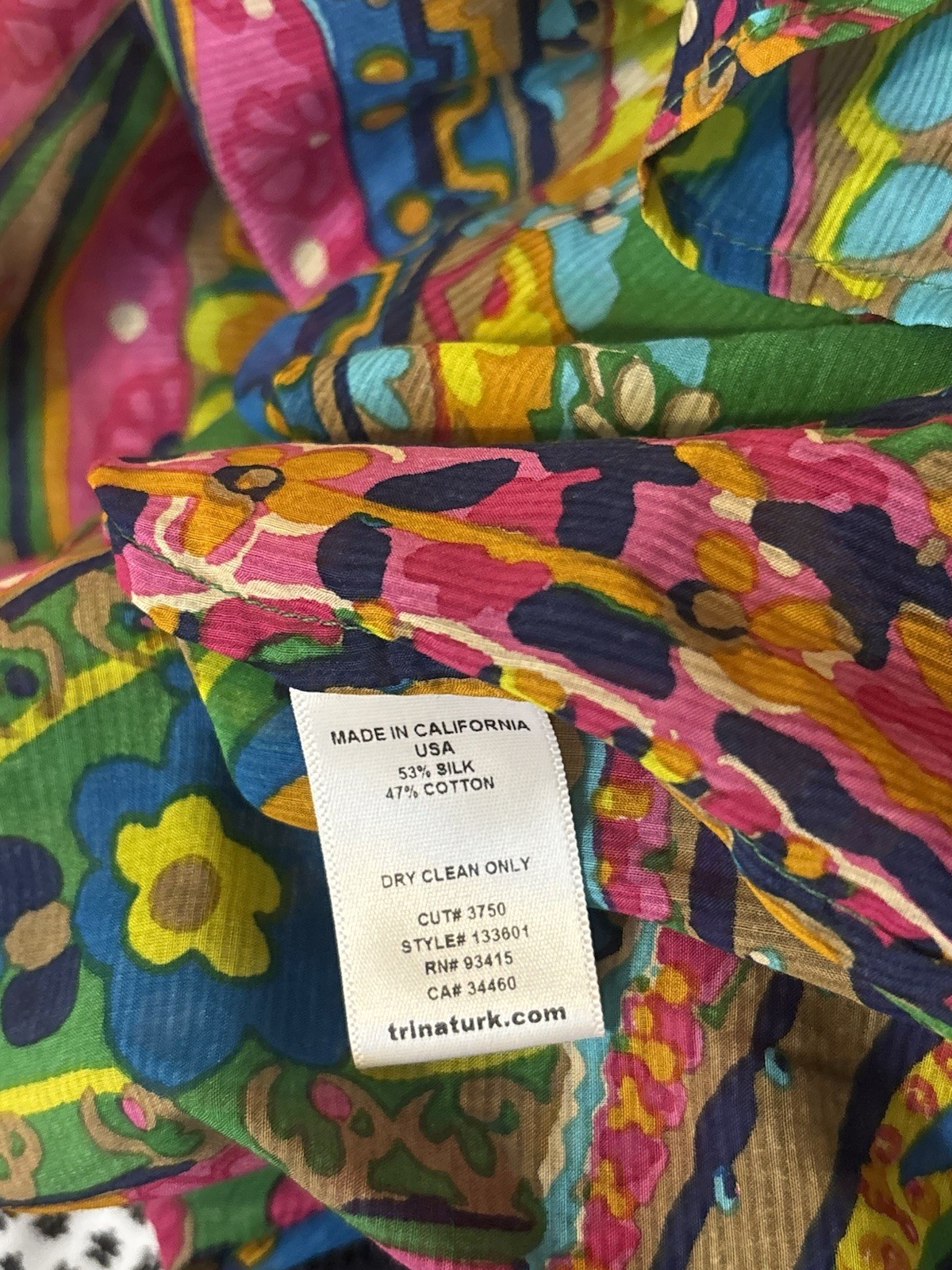 Trina Turk Silk Cotton Boho Old Money Quiet Luxury Resortcore Mob Wife Size 0